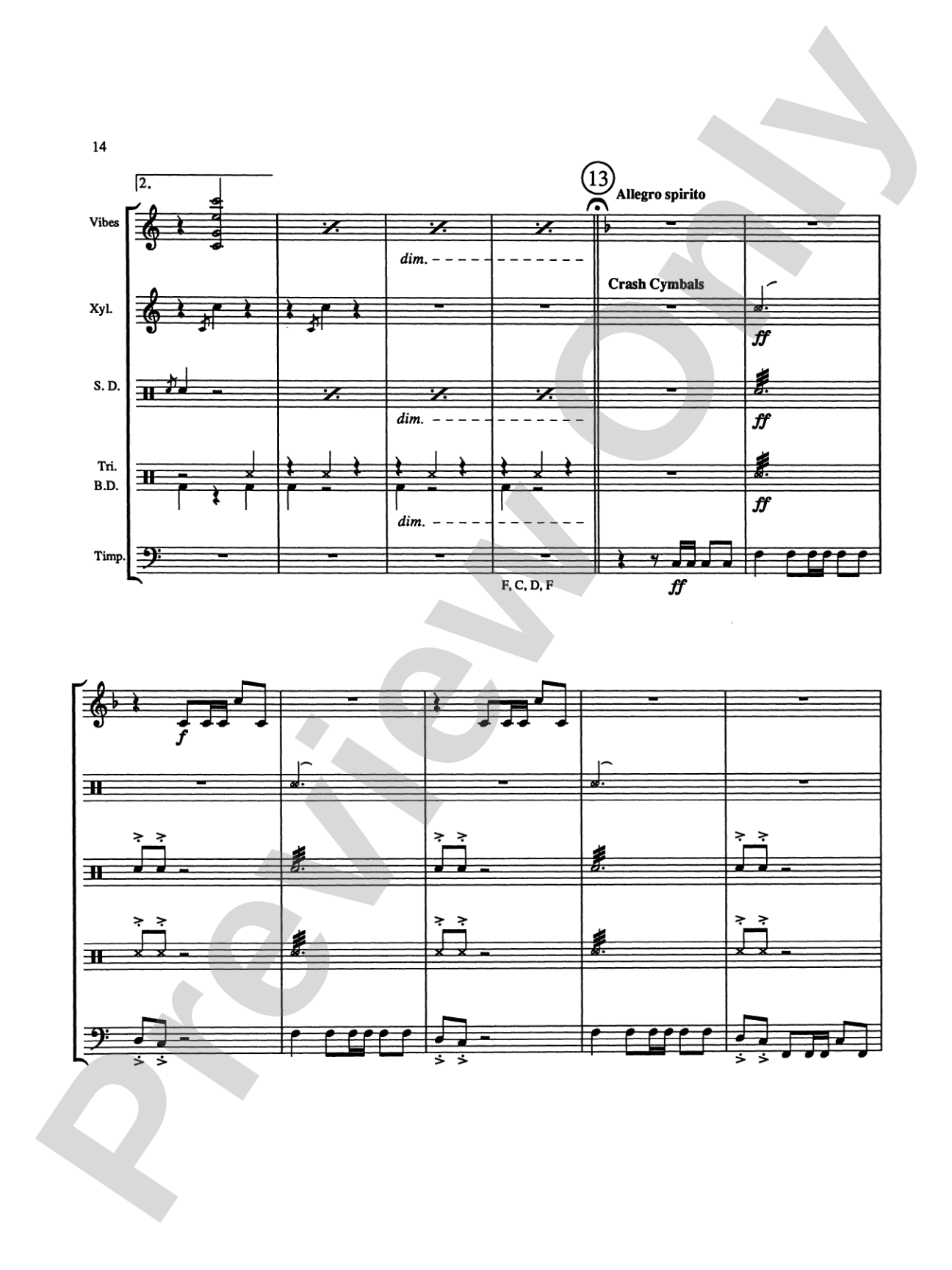 Overture in Percussion: Score