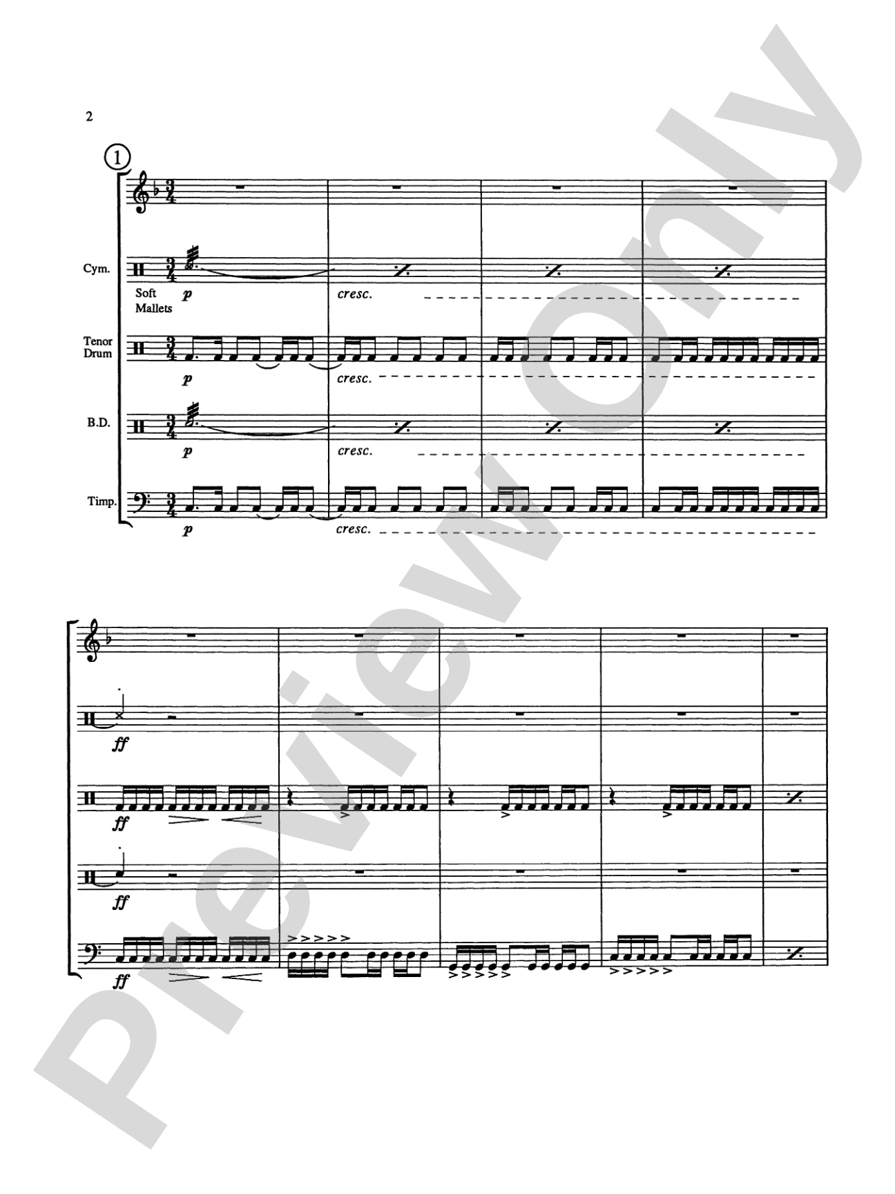 Overture in Percussion: Score