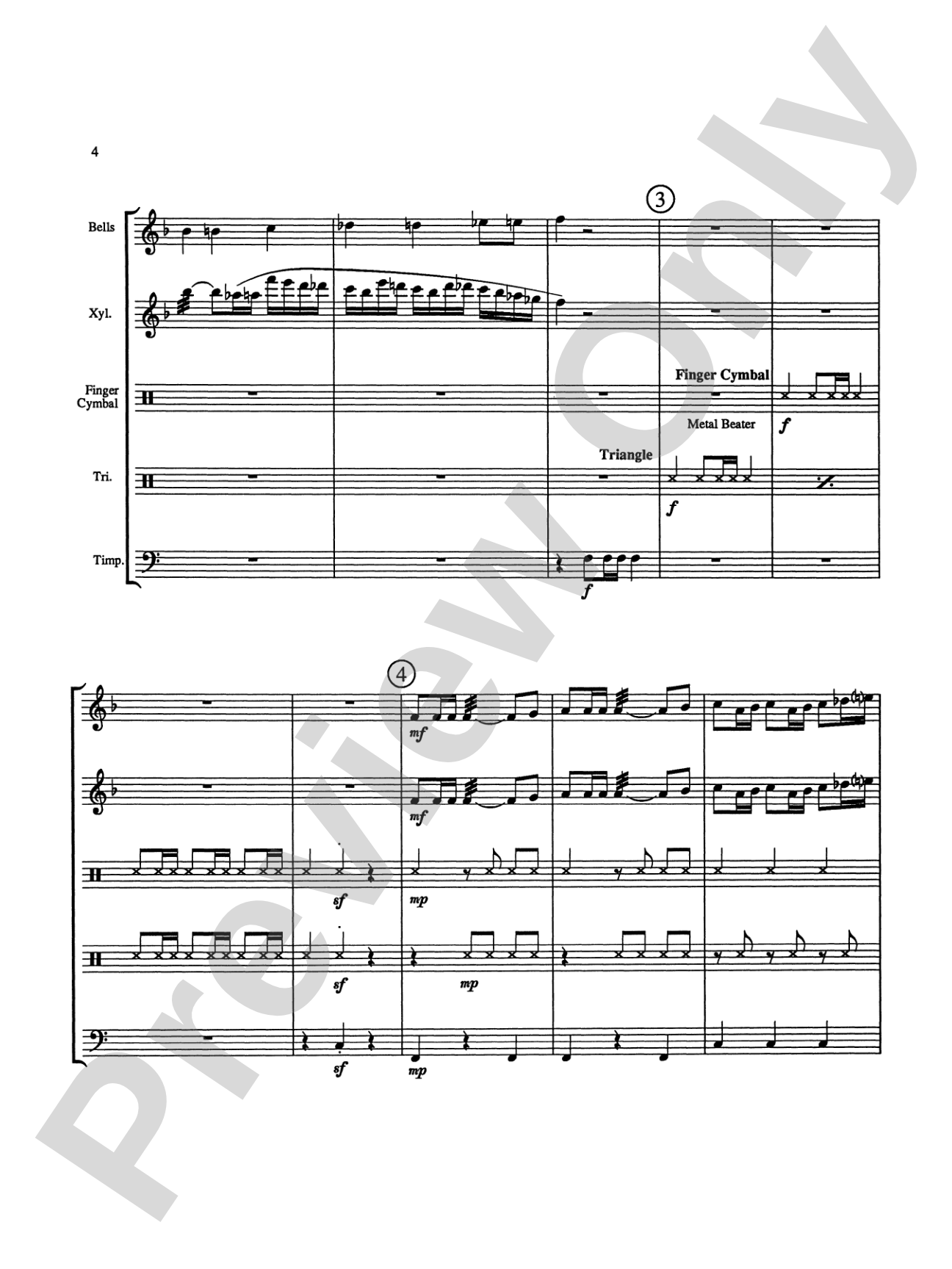 Overture in Percussion: Score