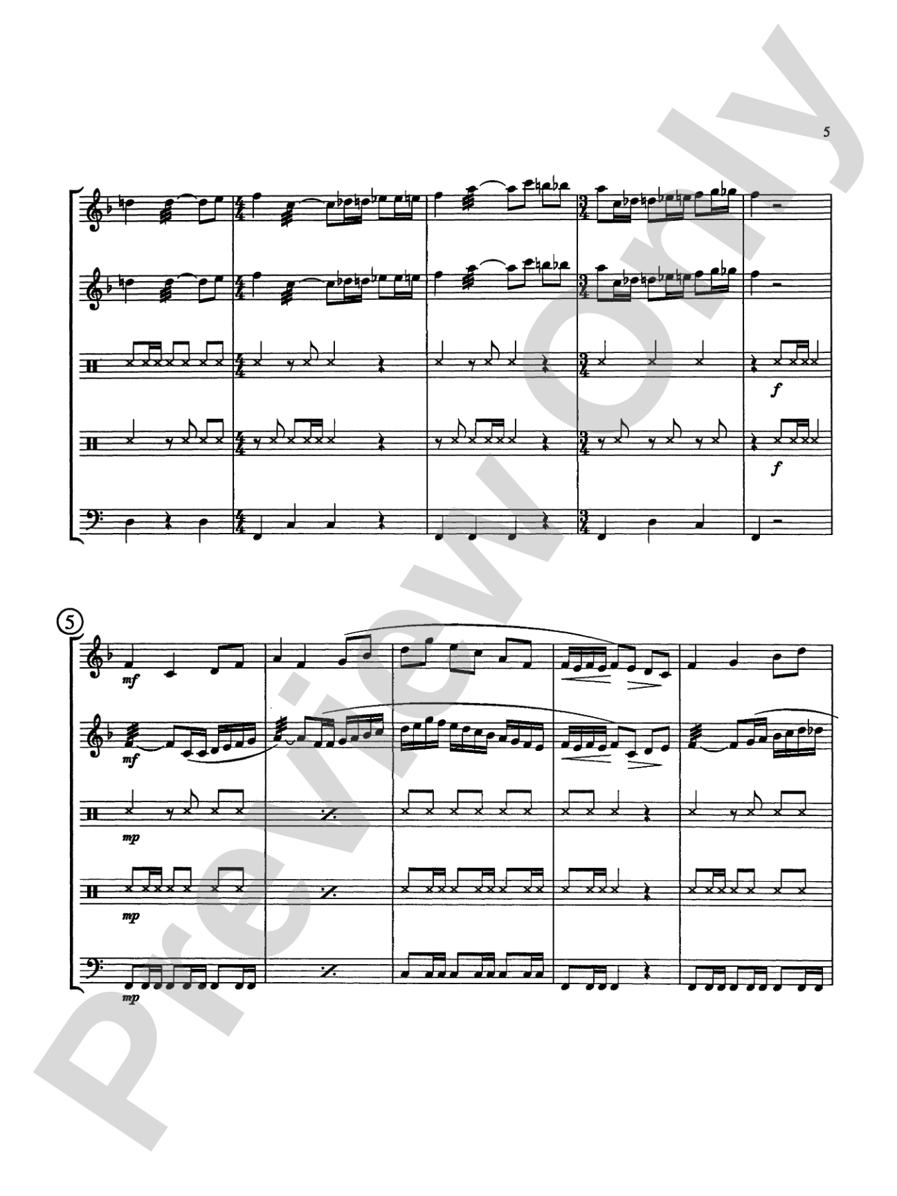 Overture in Percussion: Score