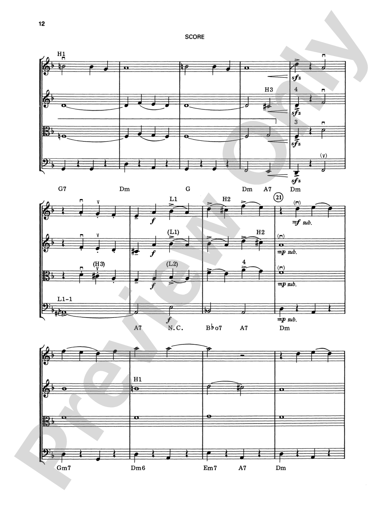 George Gershwin: String Quartet Full Score & Parts