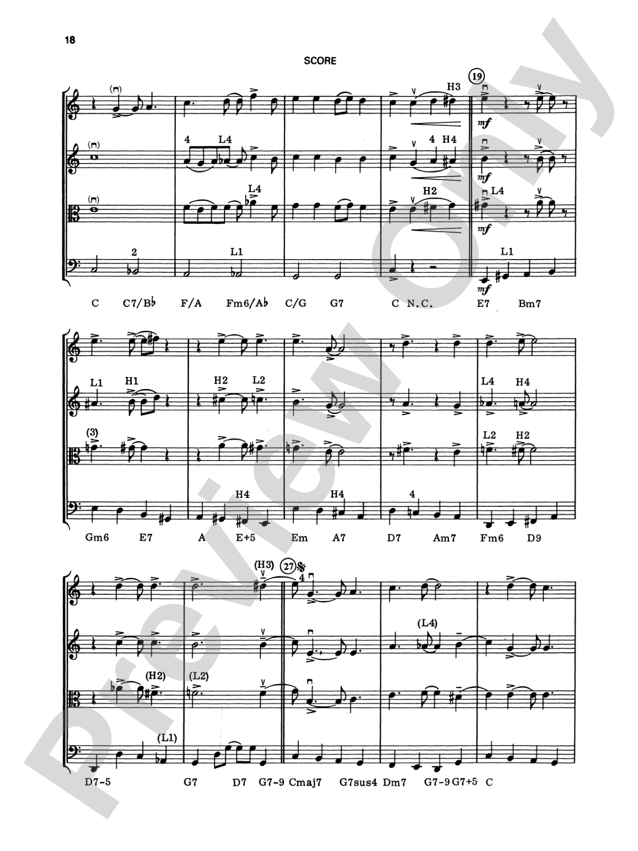 George Gershwin: String Quartet Full Score & Parts