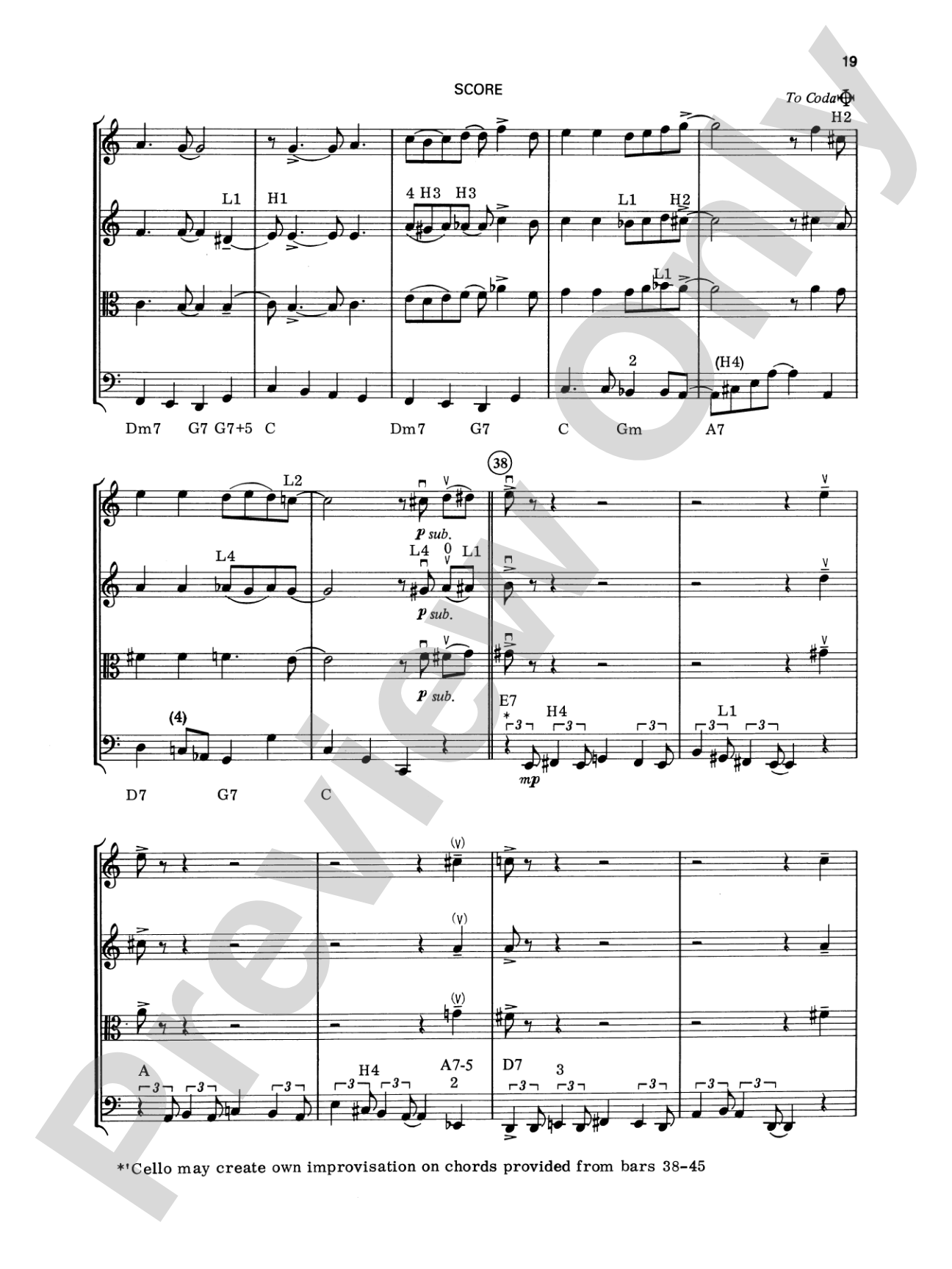 George Gershwin: String Quartet Full Score & Parts