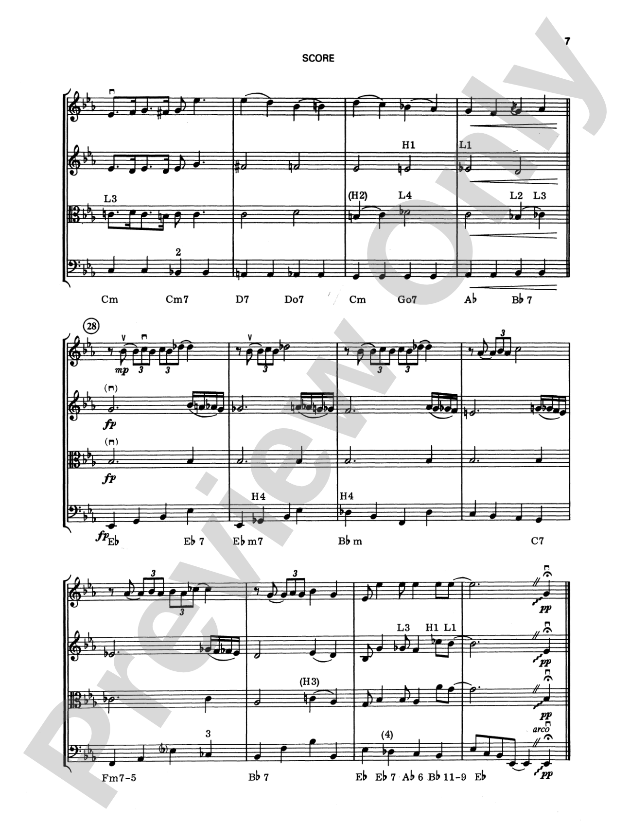 George Gershwin: String Quartet Full Score & Parts