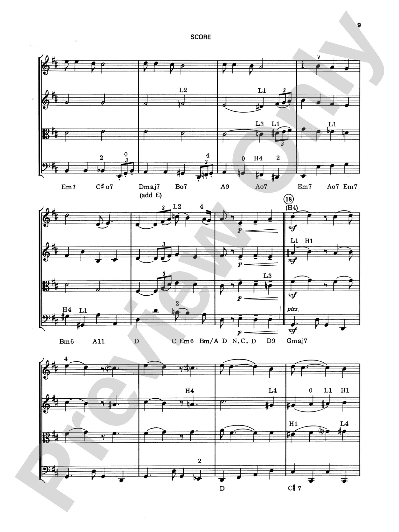 George Gershwin: String Quartet Full Score & Parts