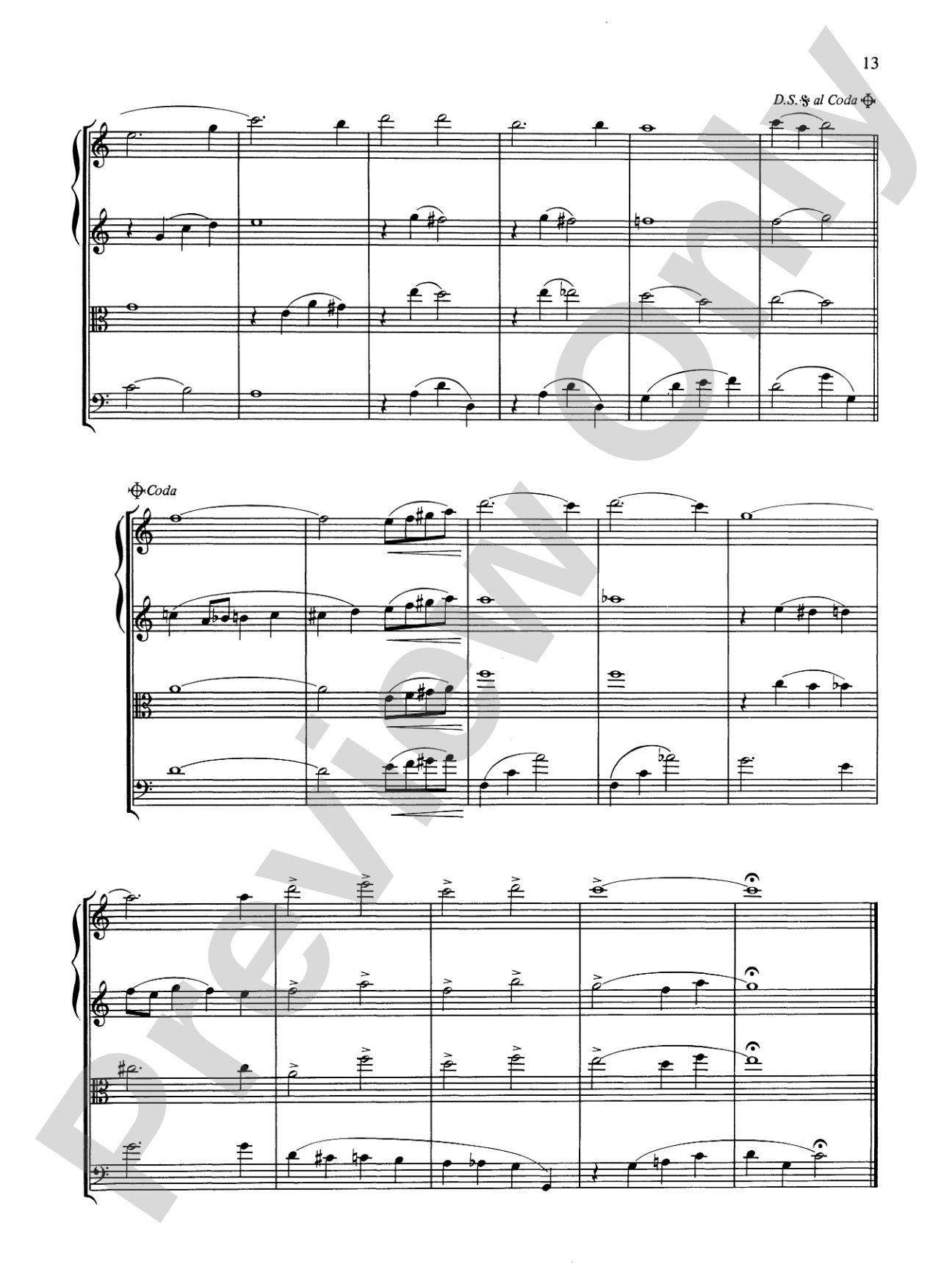 Popular Yuletide Favorites: String Quartet Full Score & Parts