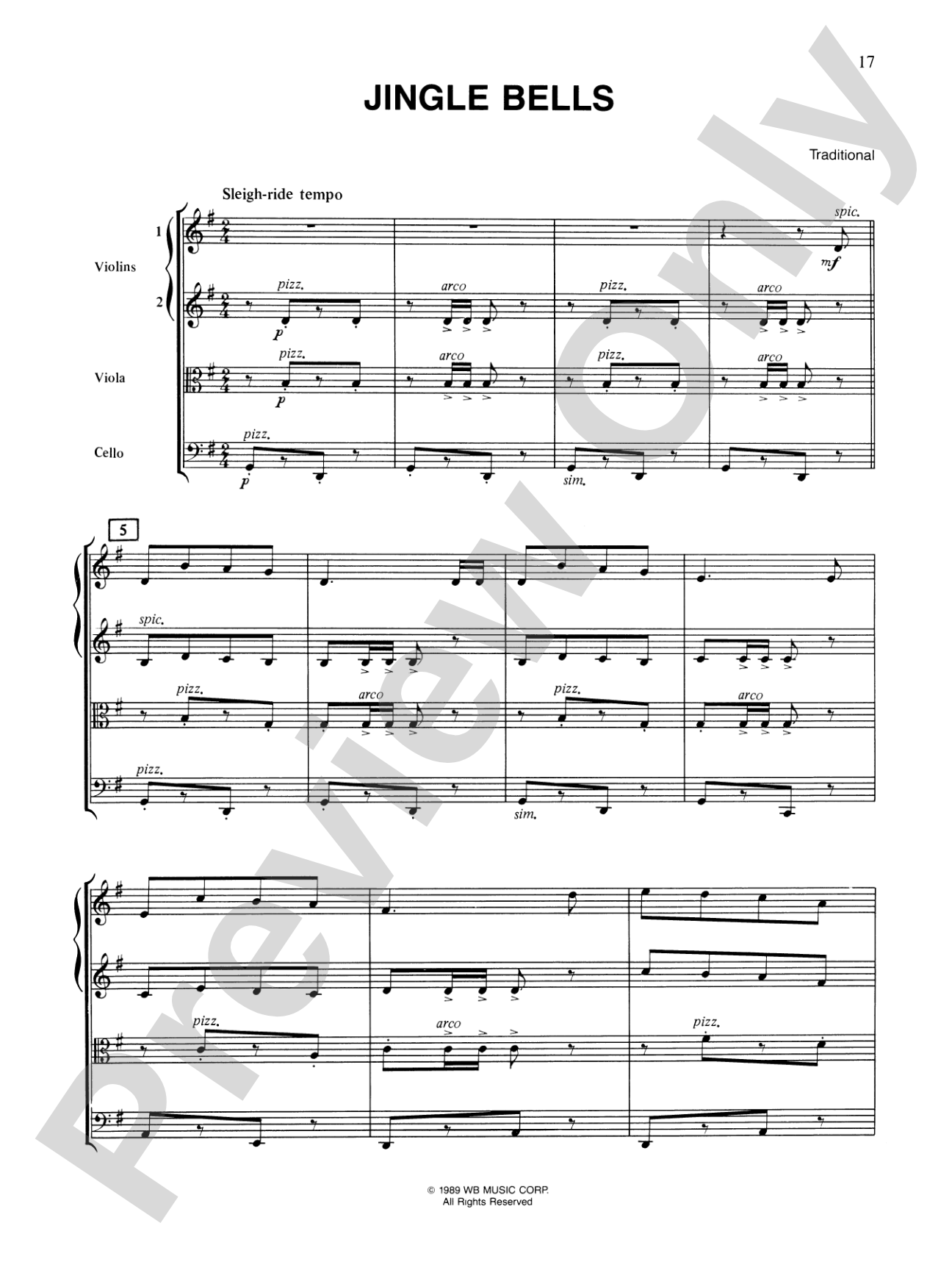 Popular Yuletide Favorites: String Quartet Full Score & Parts