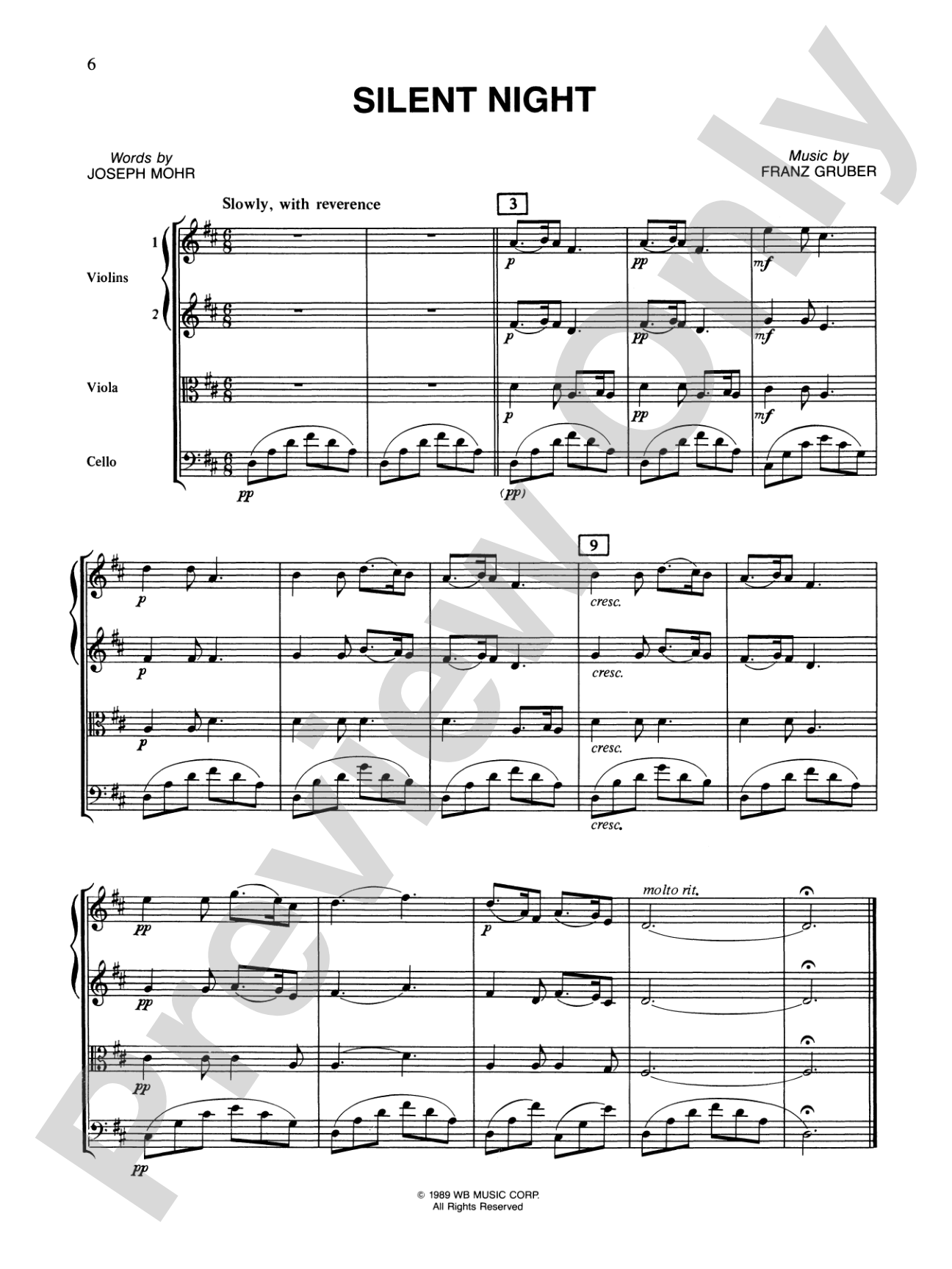 Popular Yuletide Favorites: String Quartet Full Score & Parts