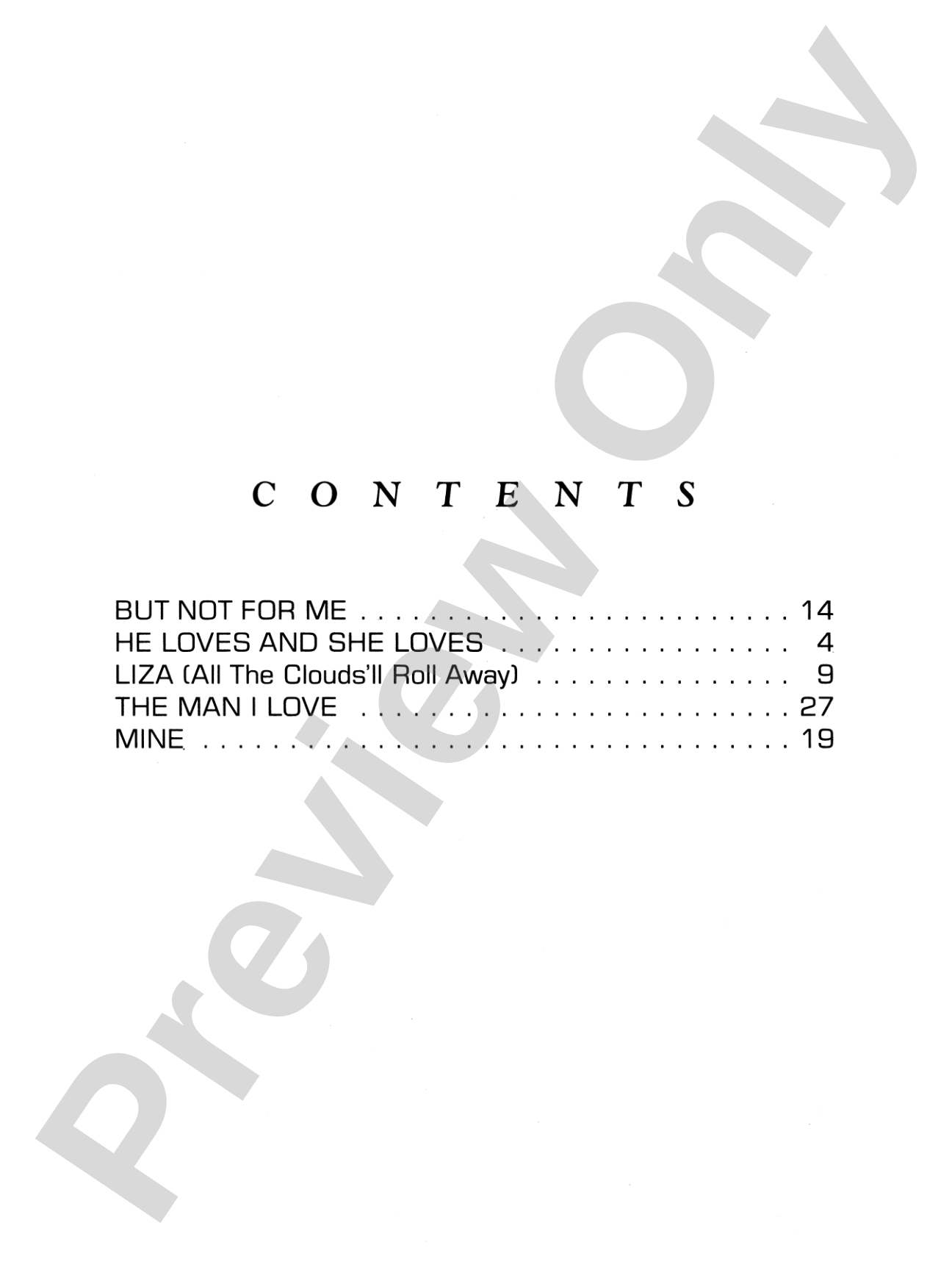 The Man I Love and Other George Gershwin Classics: String Quartet Full Score & Parts