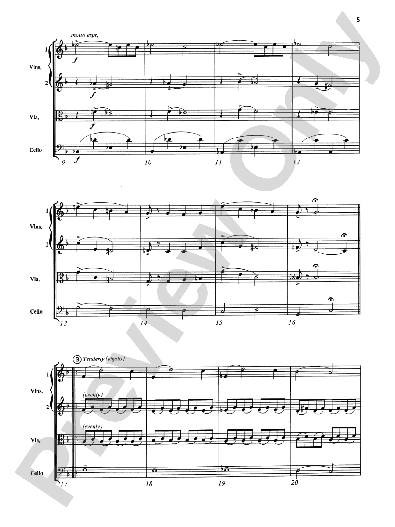 The Man I Love and Other George Gershwin Classics: String Quartet Full Score & Parts