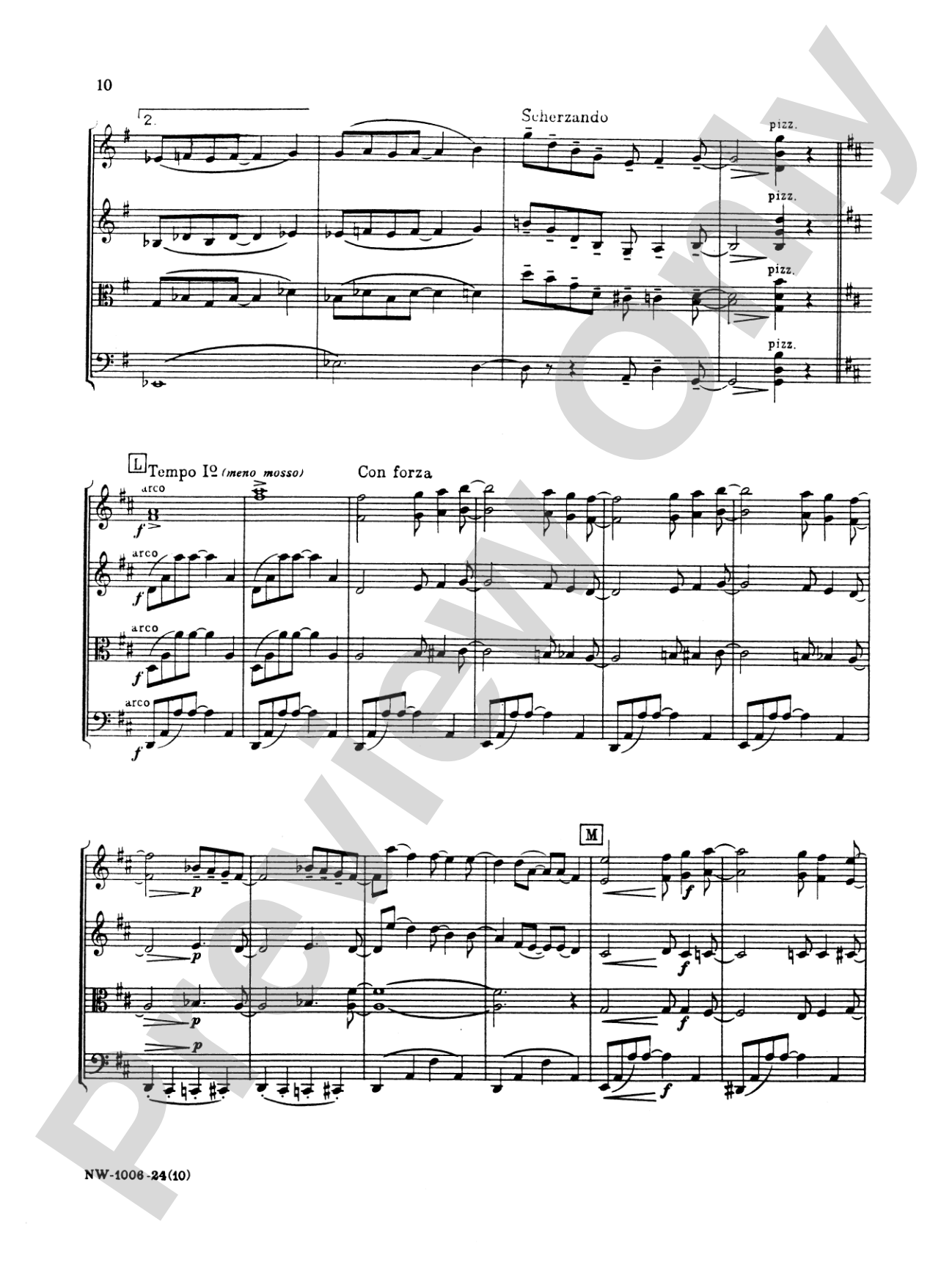 Lullaby: String Quartet Full Score & Parts