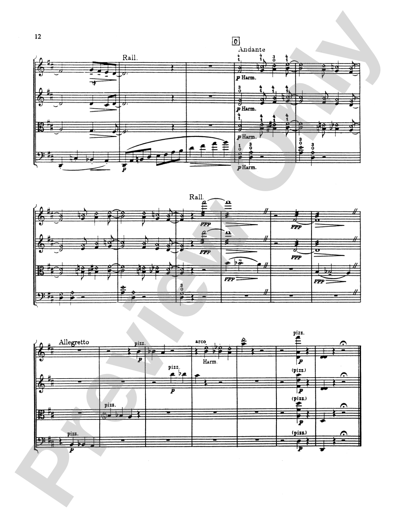 Lullaby: String Quartet Full Score & Parts
