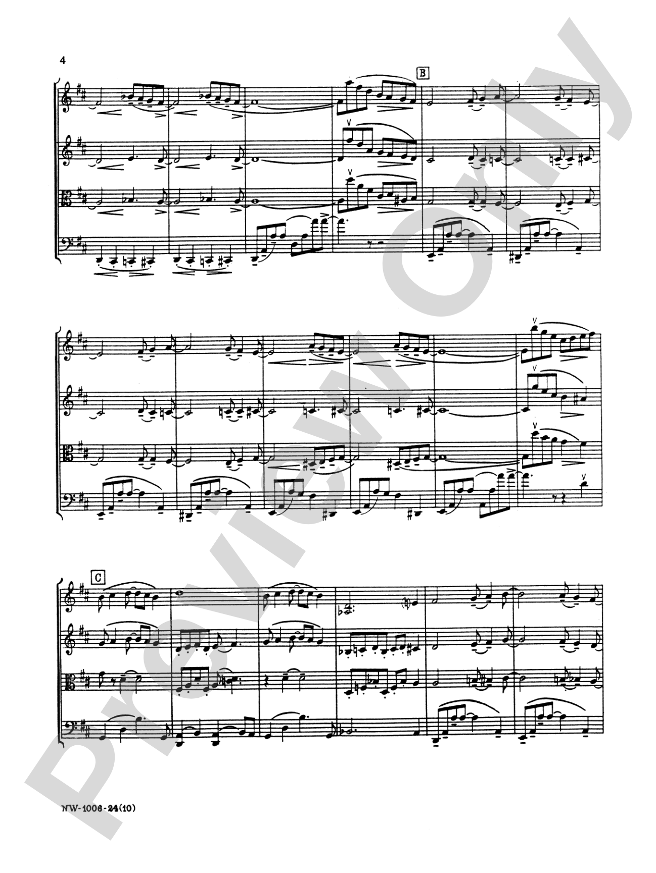 Lullaby: String Quartet Full Score & Parts