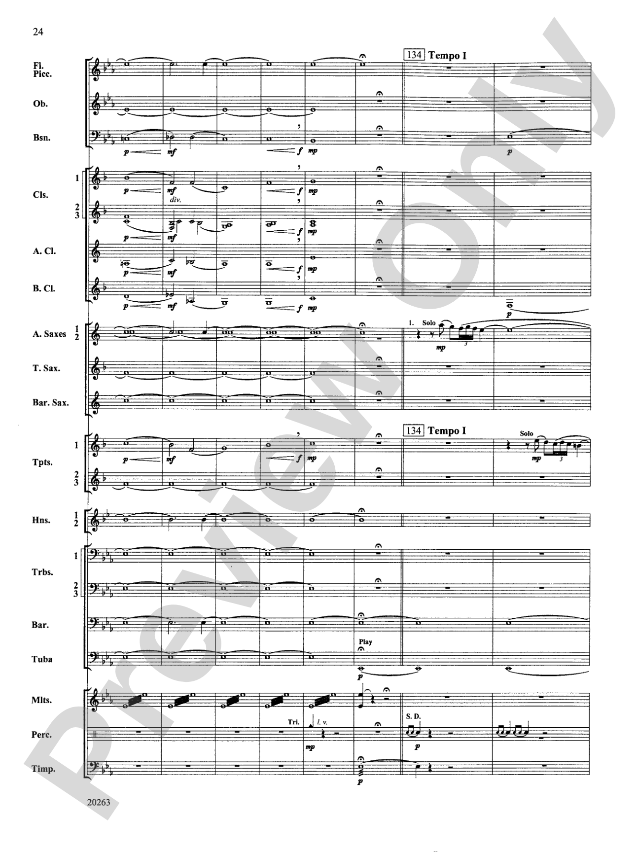 A Simple Celebration: Concert Band Conductor Score & Parts