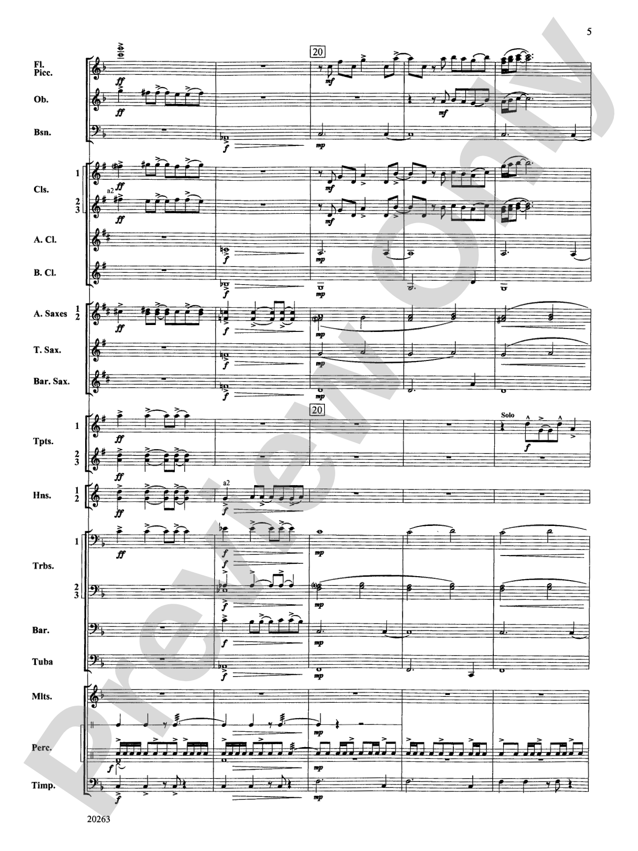 A Simple Celebration: Concert Band Conductor Score & Parts