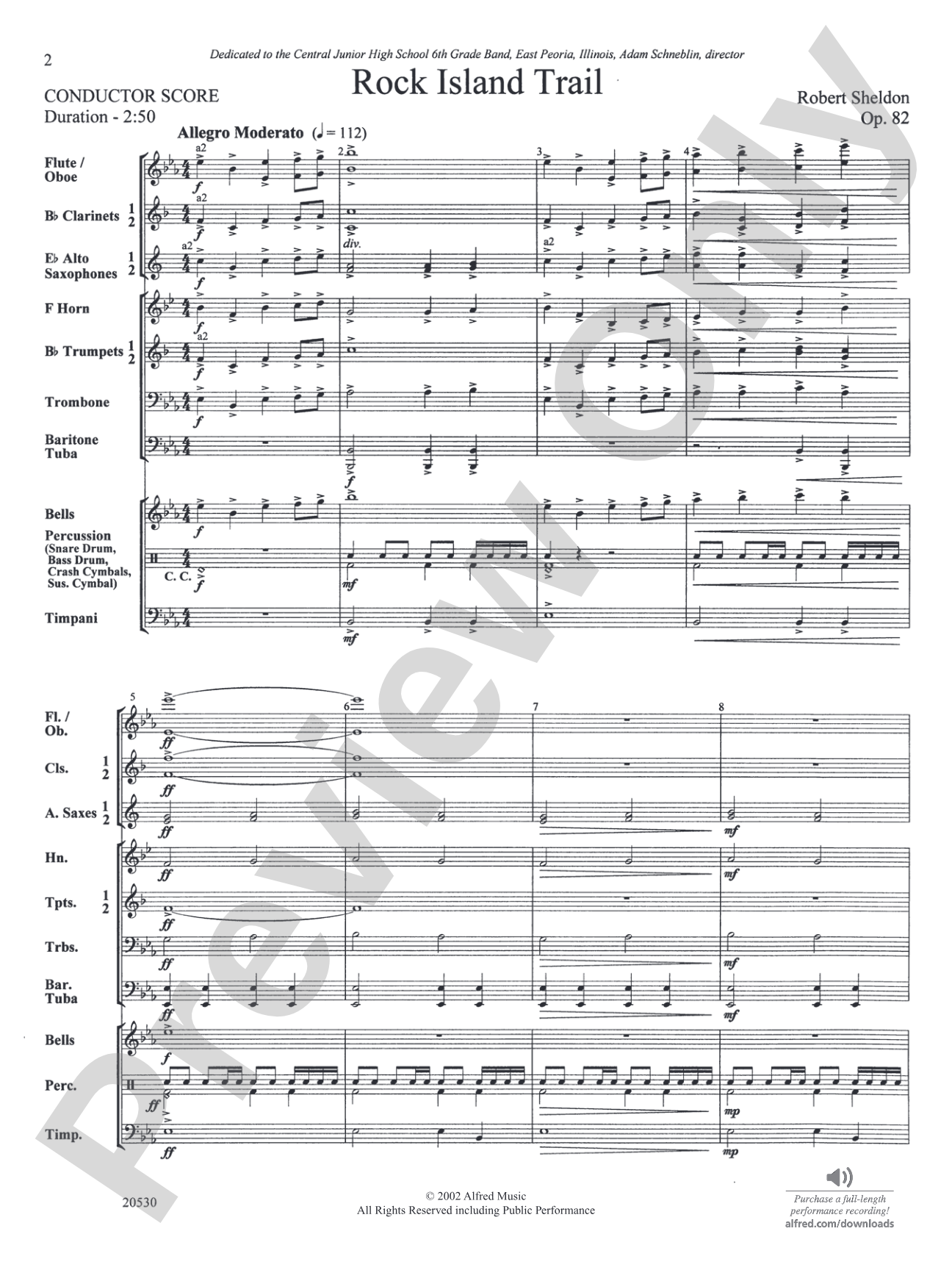 Rock Island Trail: Concert Band Conductor Score & Parts