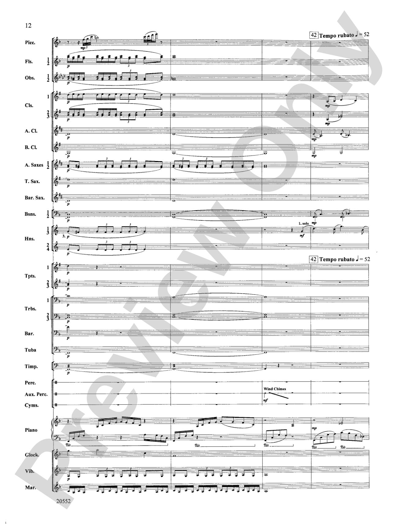 Chiaroscuro: Concert Band Conductor Score & Parts