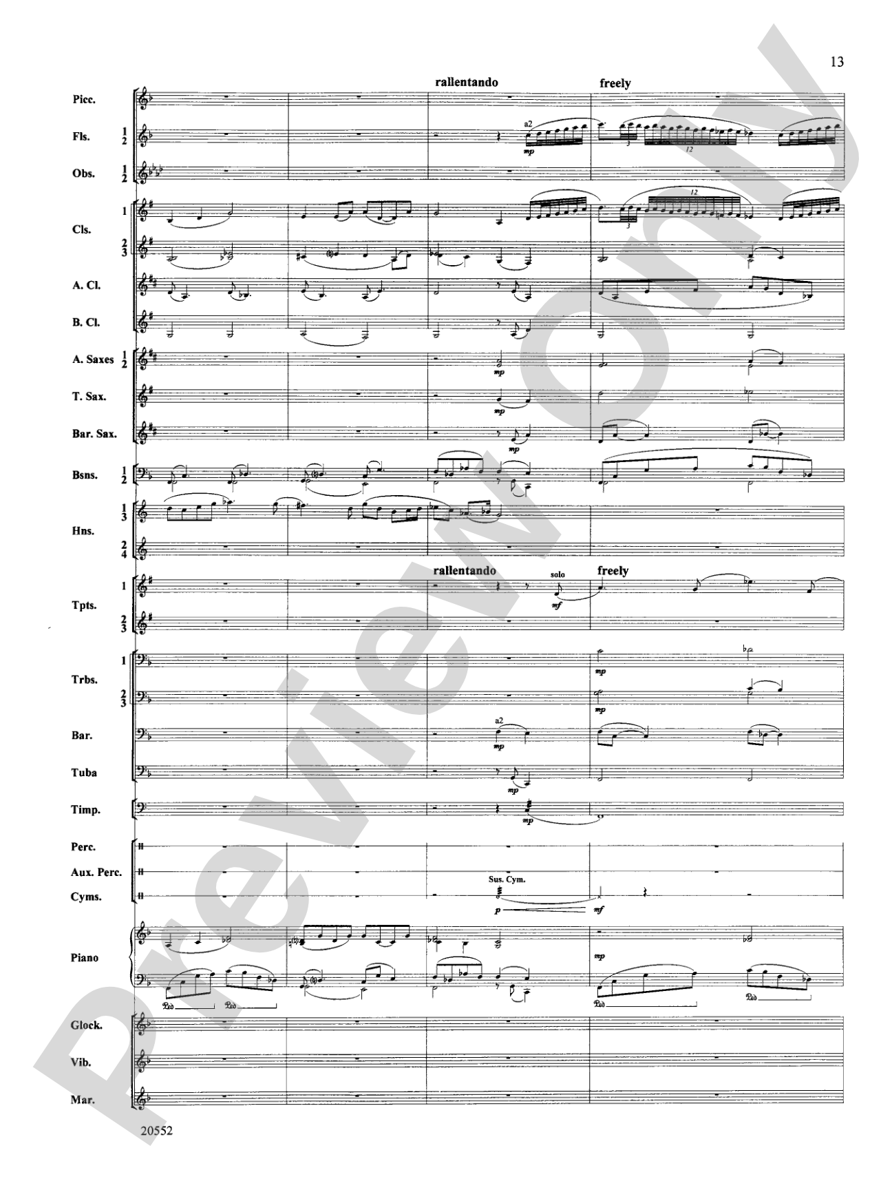 Chiaroscuro: Concert Band Conductor Score & Parts