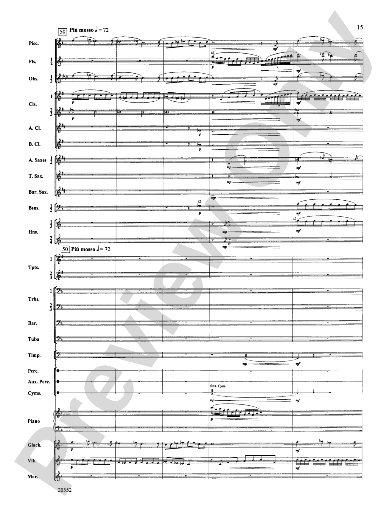 Chiaroscuro: Concert Band Conductor Score & Parts