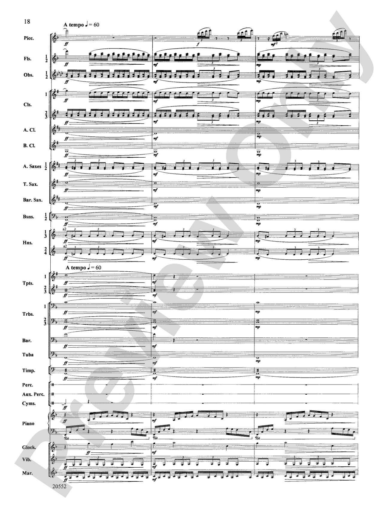 Chiaroscuro: Concert Band Conductor Score & Parts