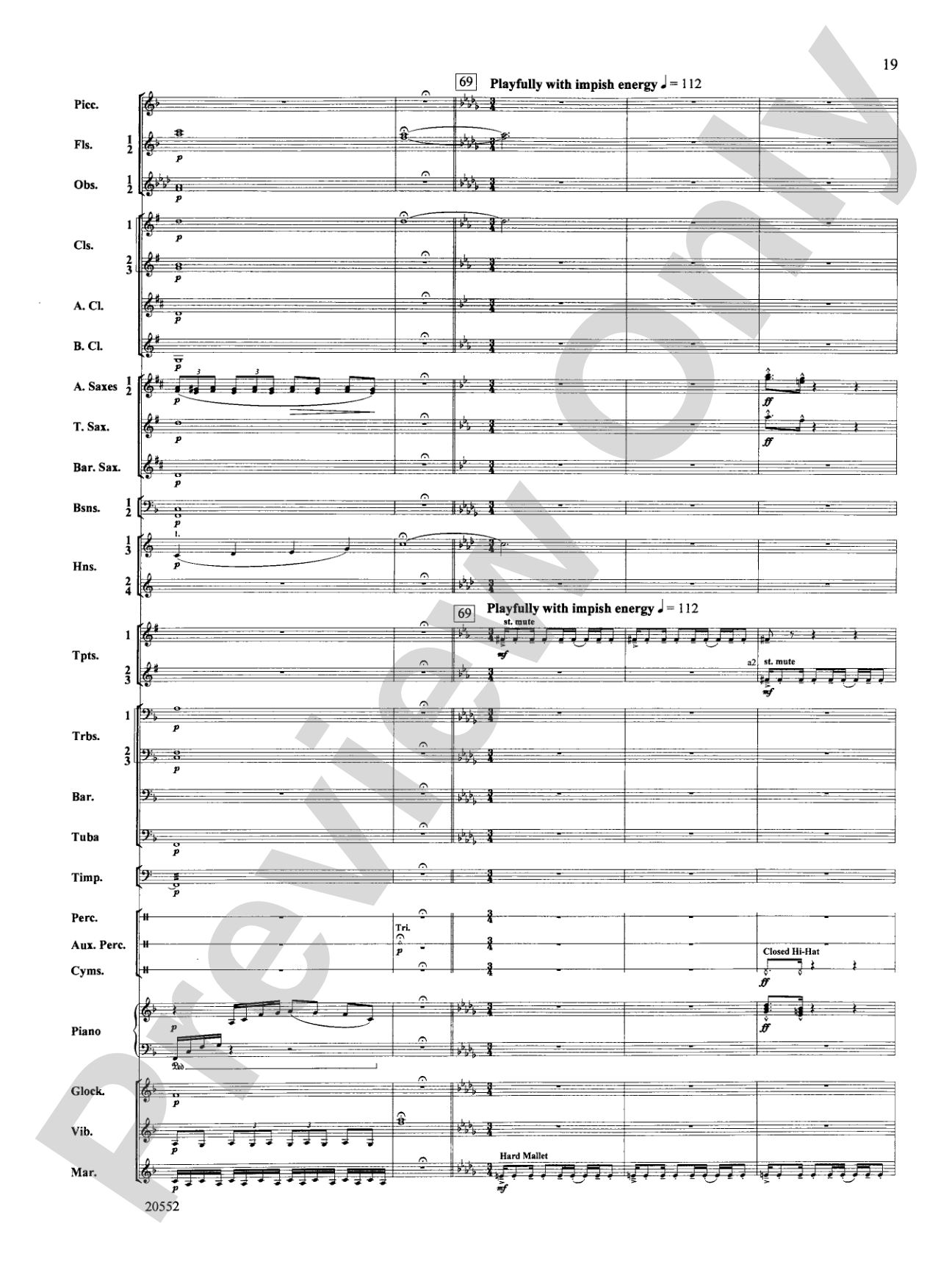 Chiaroscuro: Concert Band Conductor Score & Parts