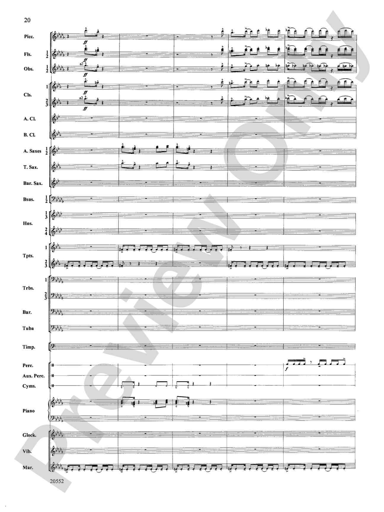 Chiaroscuro: Concert Band Conductor Score & Parts