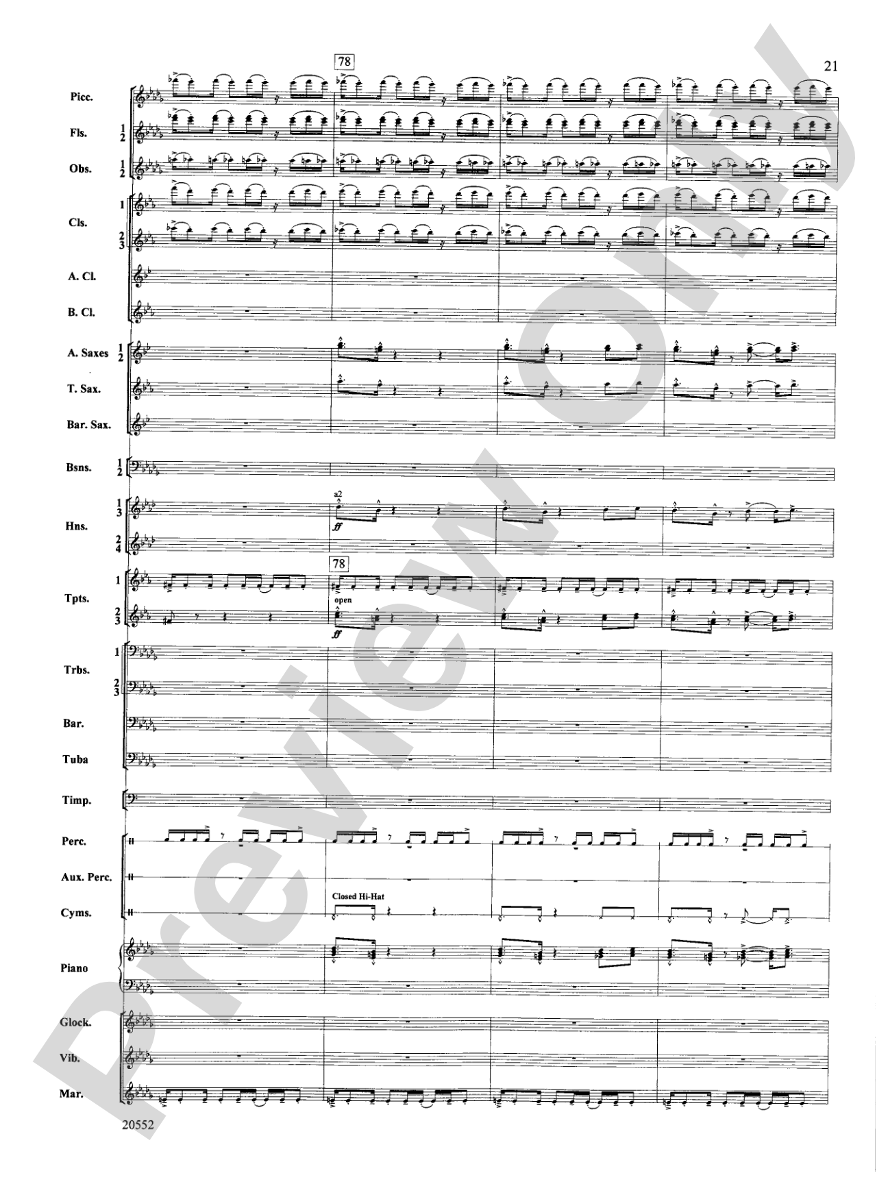 Chiaroscuro: Concert Band Conductor Score & Parts