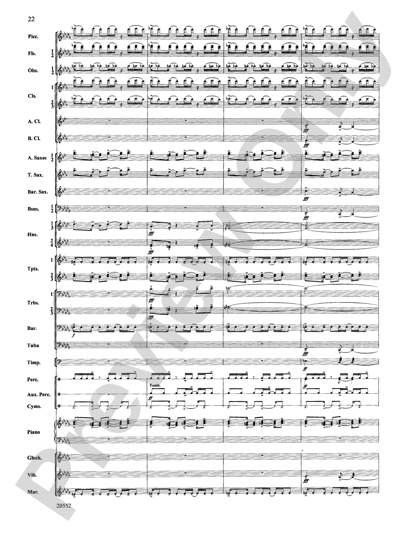 Chiaroscuro: Concert Band Conductor Score & Parts