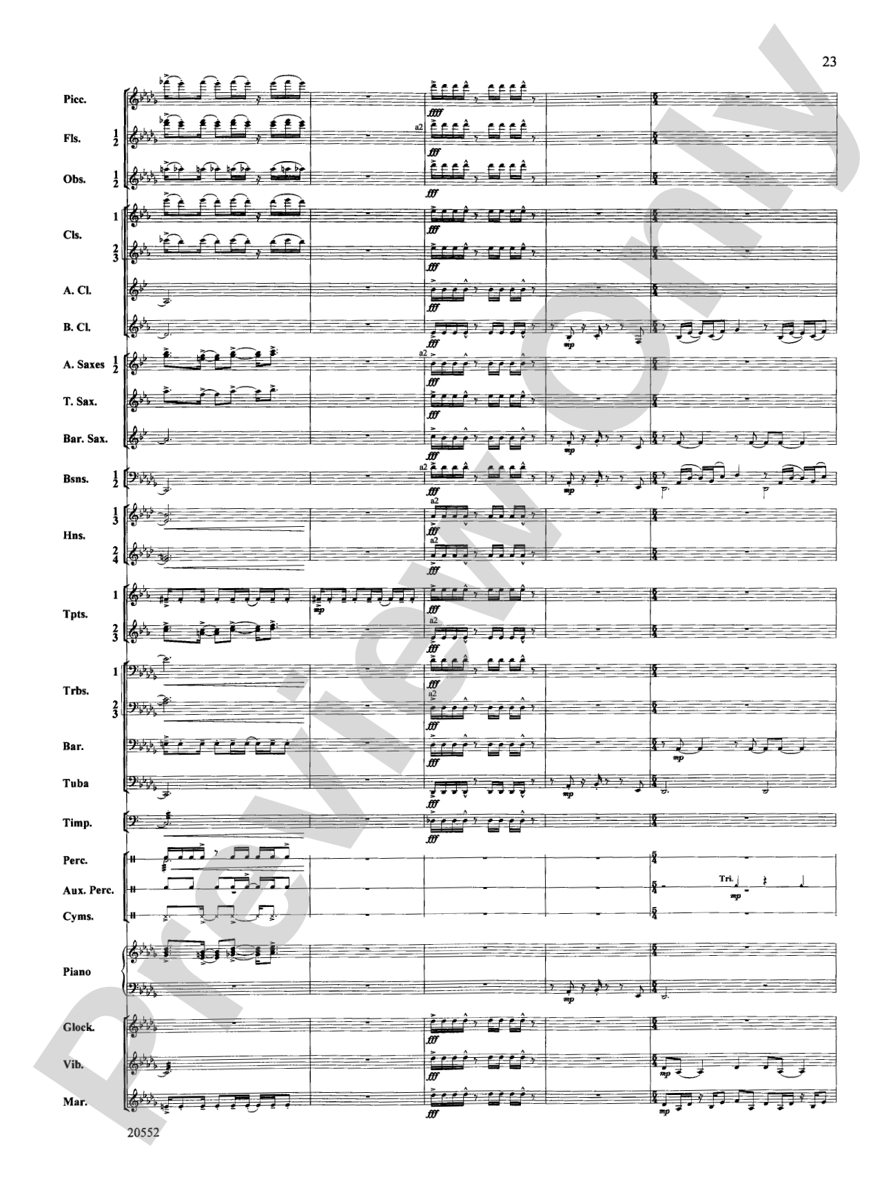 Chiaroscuro: Concert Band Conductor Score & Parts