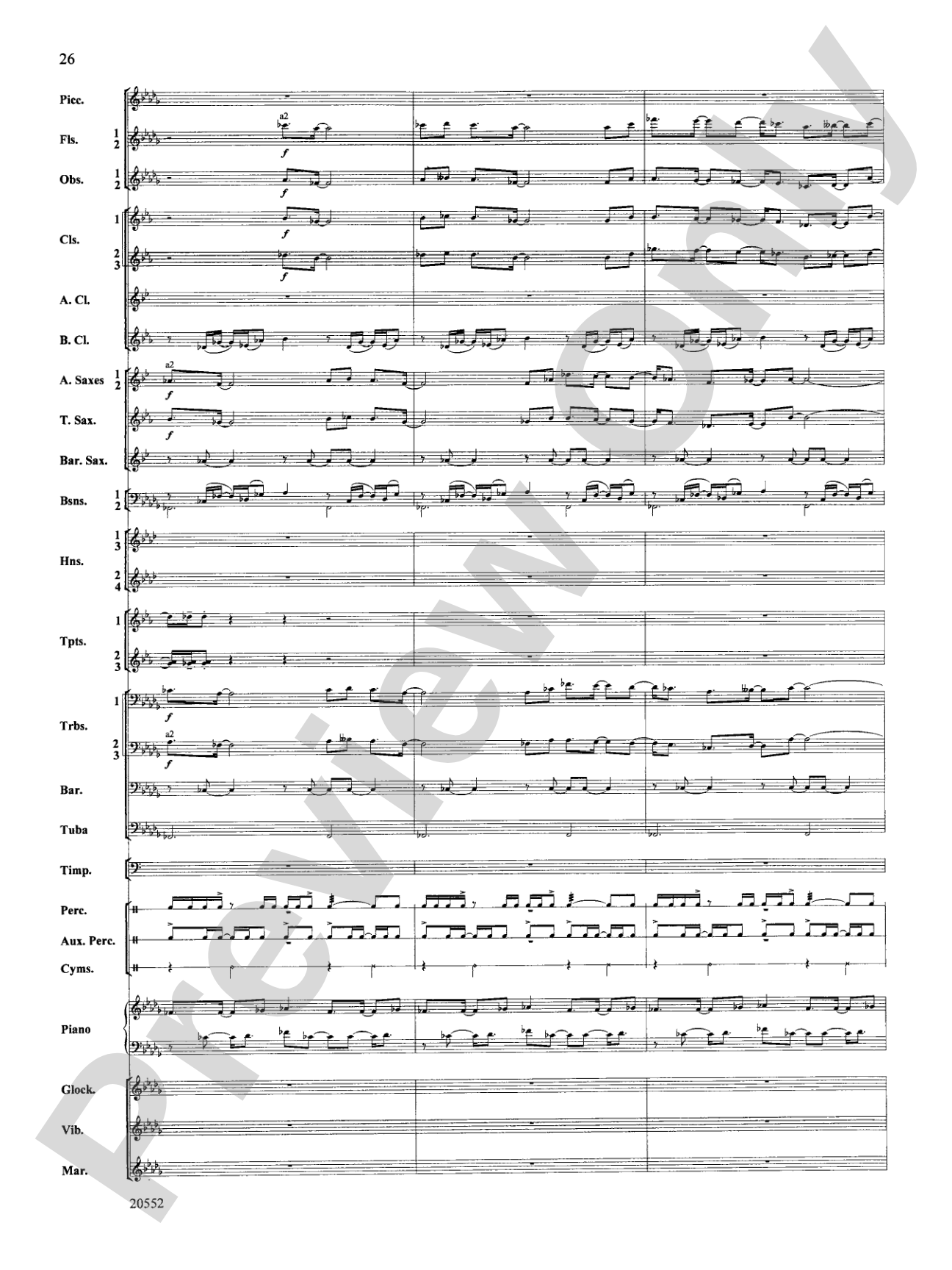 Chiaroscuro: Concert Band Conductor Score & Parts
