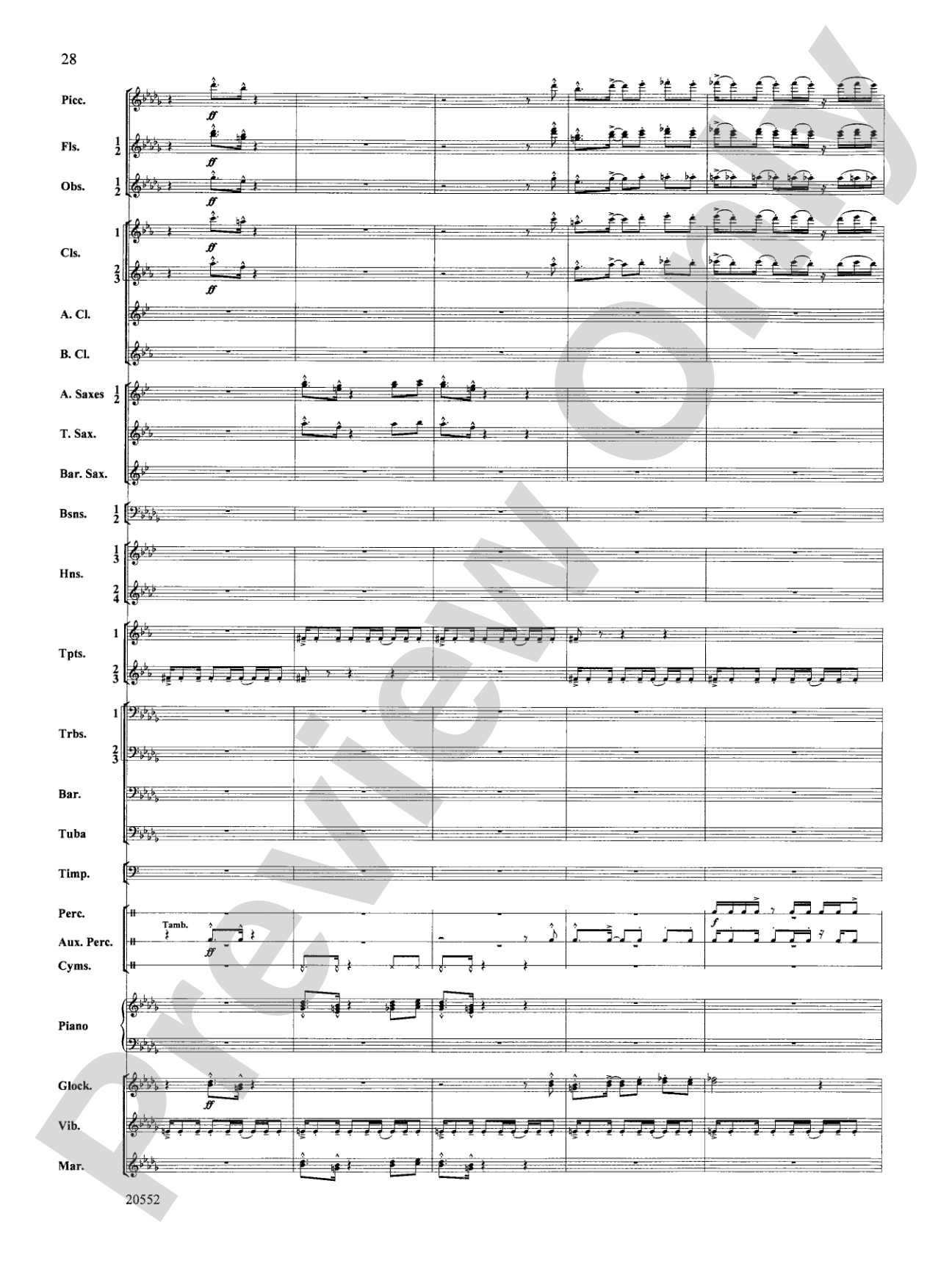 Chiaroscuro: Concert Band Conductor Score & Parts