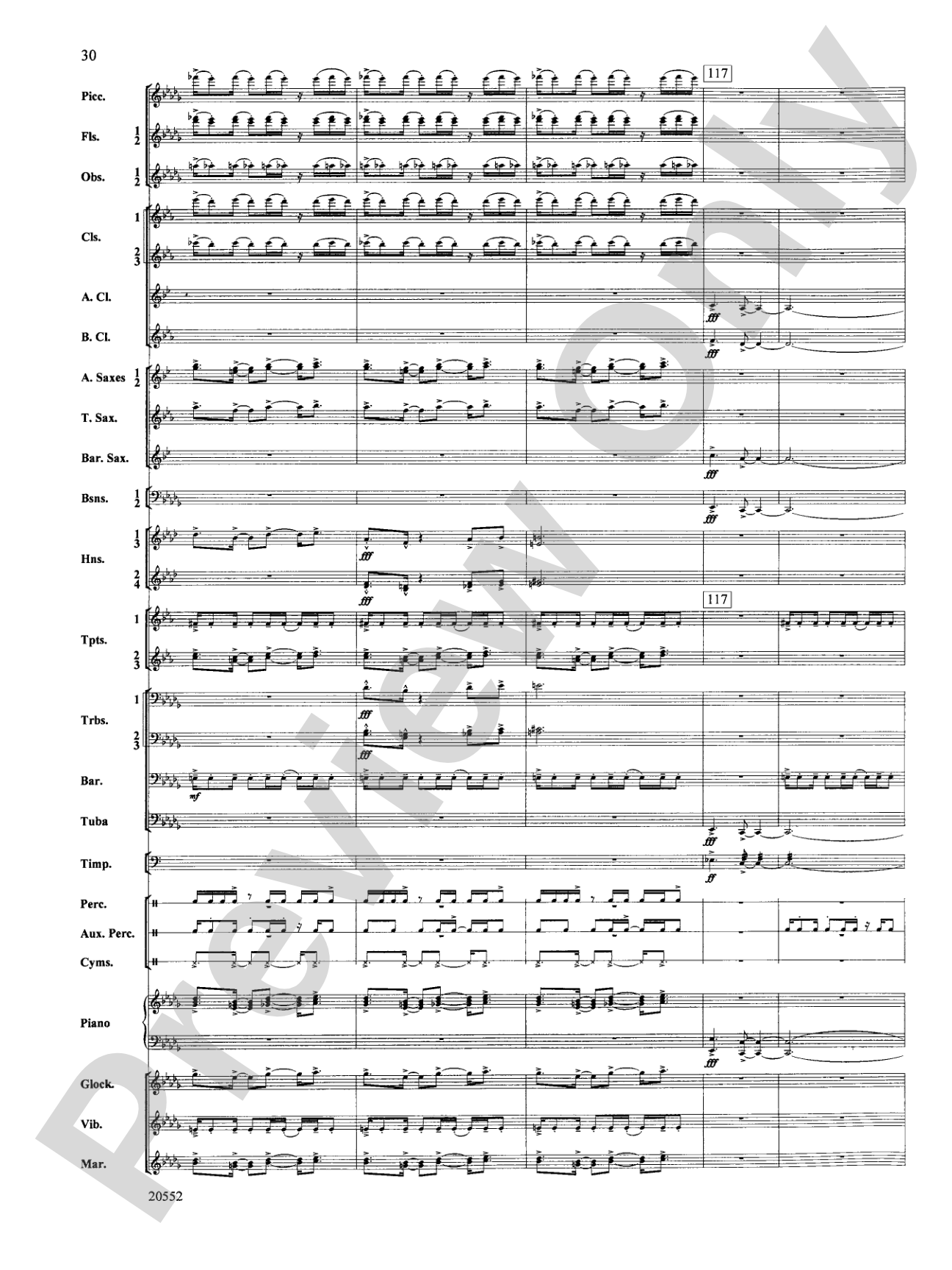 Chiaroscuro: Concert Band Conductor Score & Parts