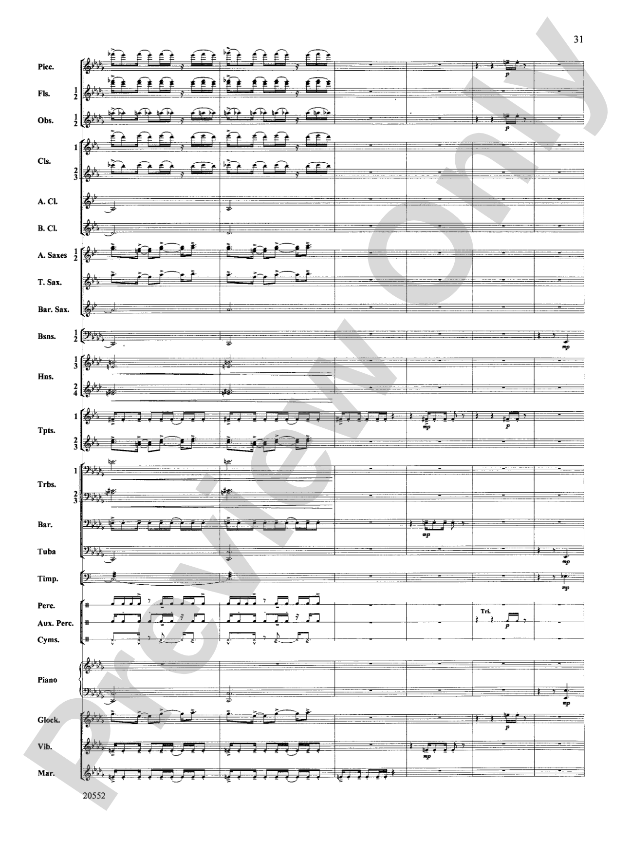 Chiaroscuro: Concert Band Conductor Score & Parts