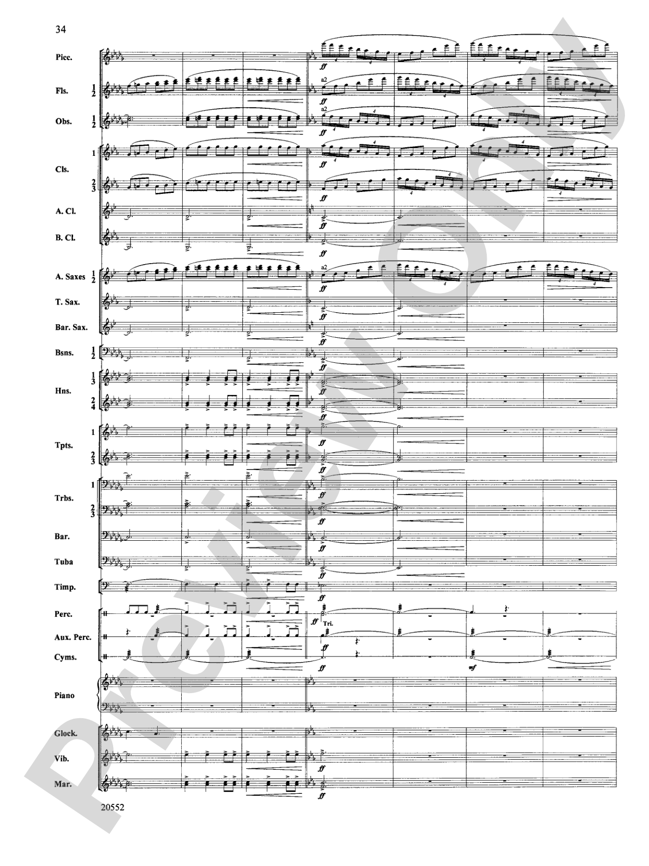 Chiaroscuro: Concert Band Conductor Score & Parts