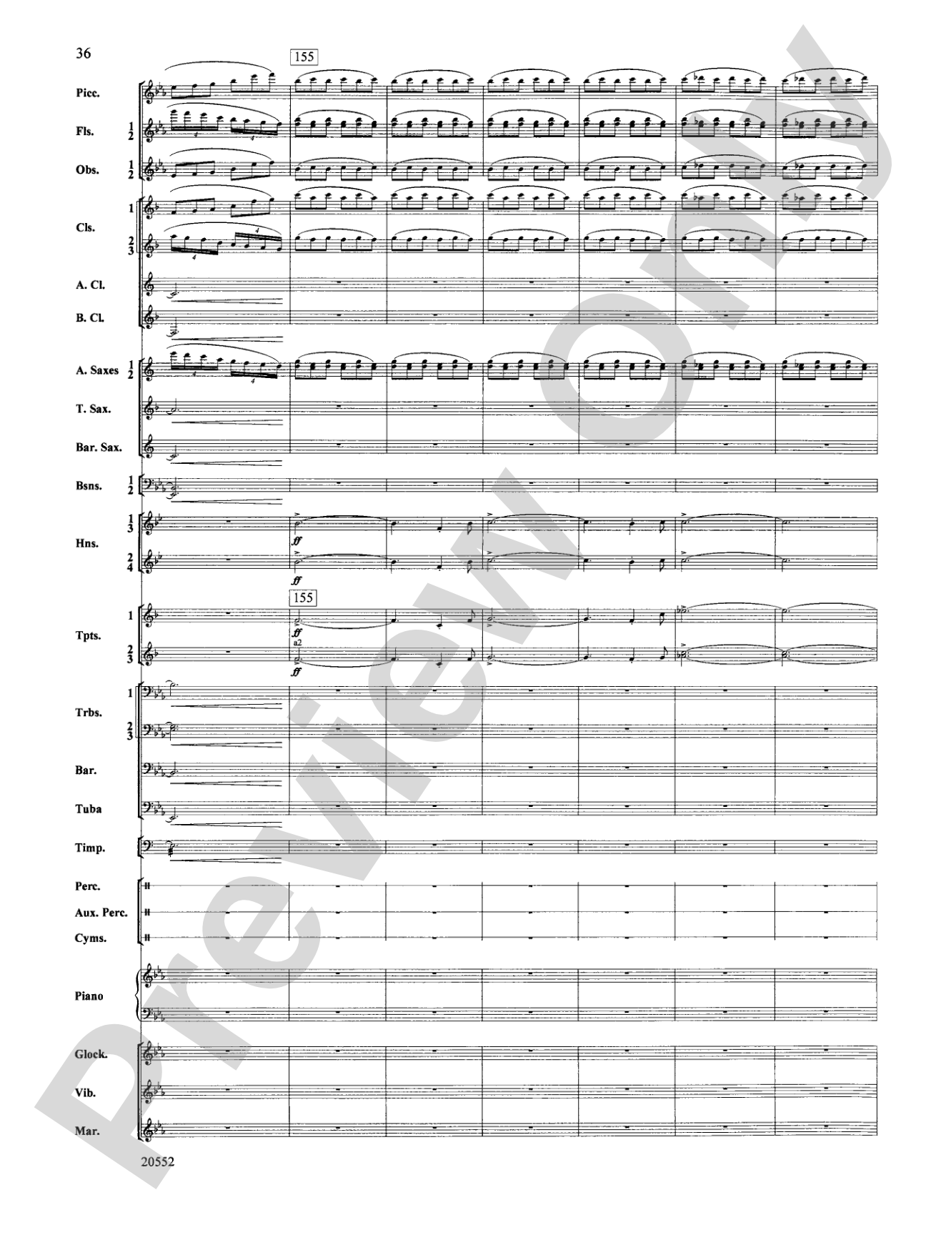 Chiaroscuro: Concert Band Conductor Score & Parts