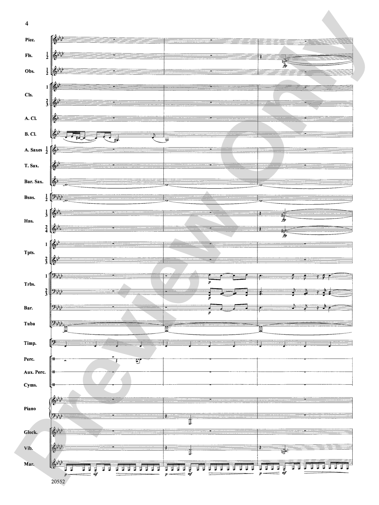 Chiaroscuro: Concert Band Conductor Score & Parts