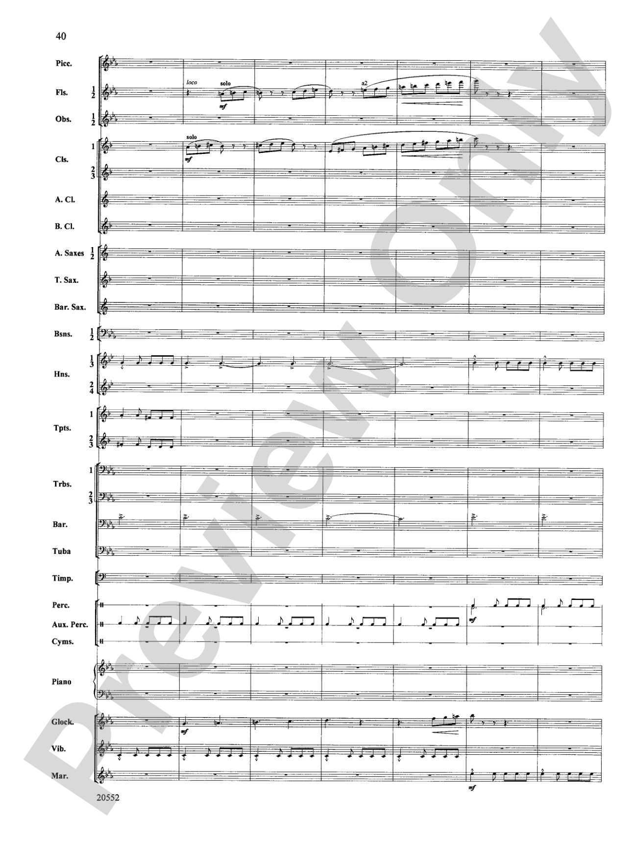 Chiaroscuro: Concert Band Conductor Score & Parts