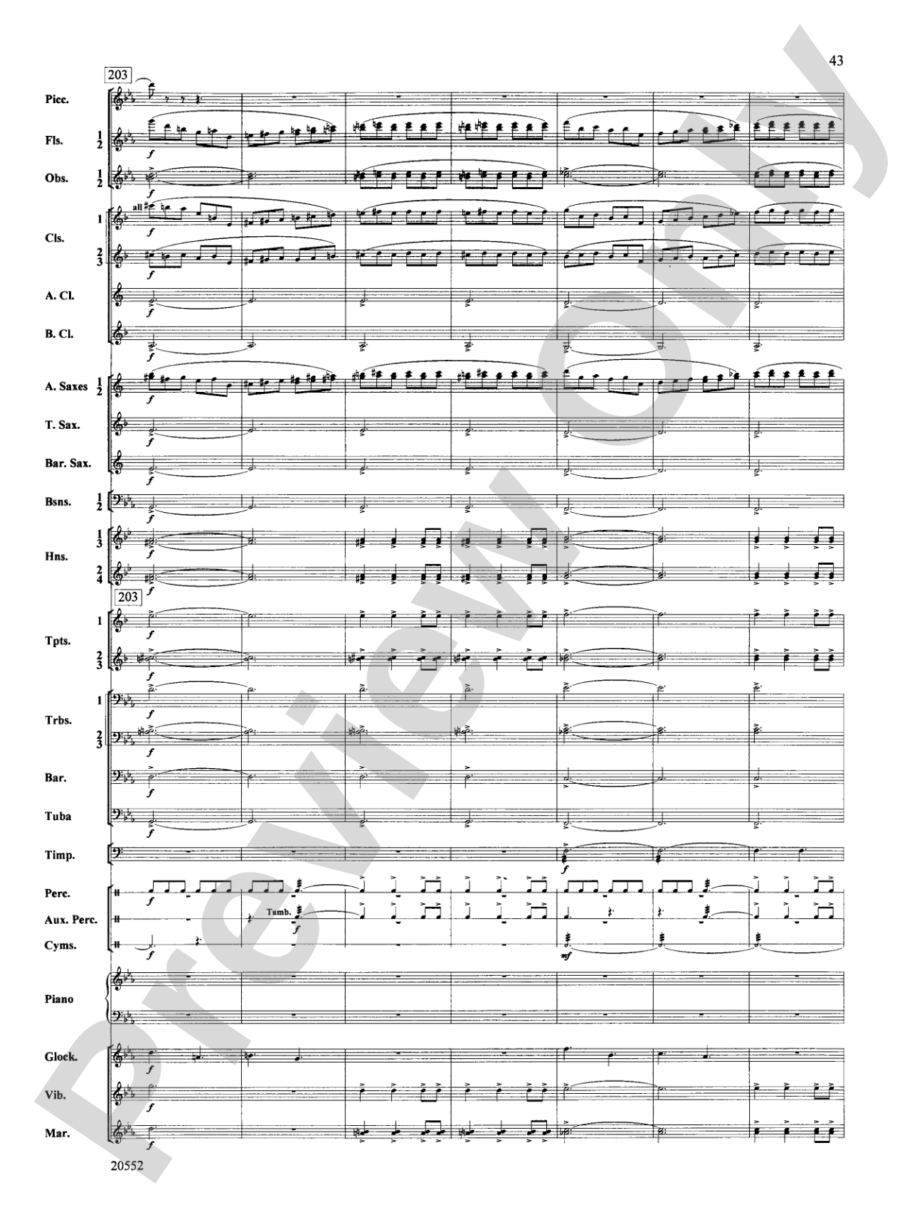 Chiaroscuro: Concert Band Conductor Score & Parts