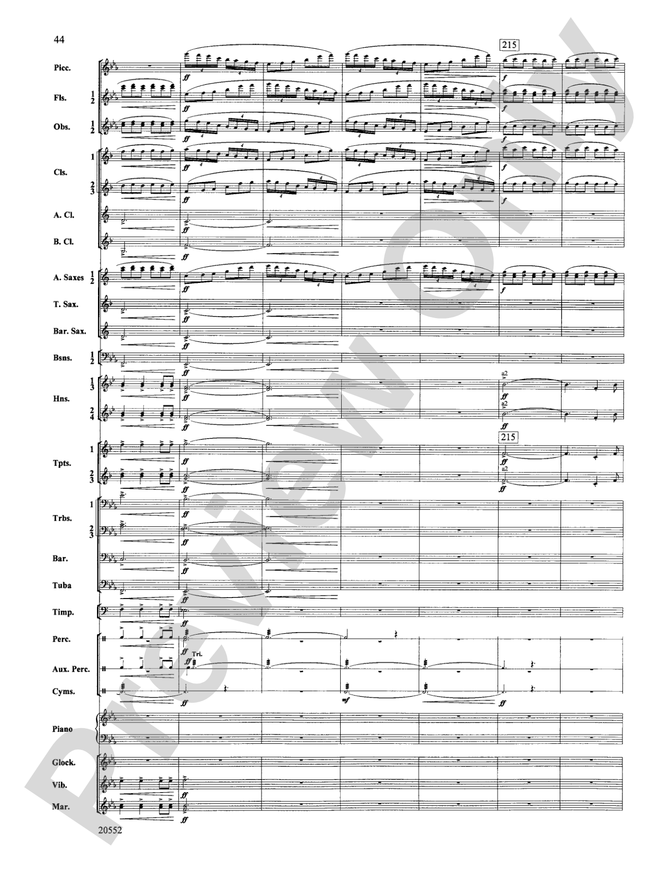 Chiaroscuro: Concert Band Conductor Score & Parts