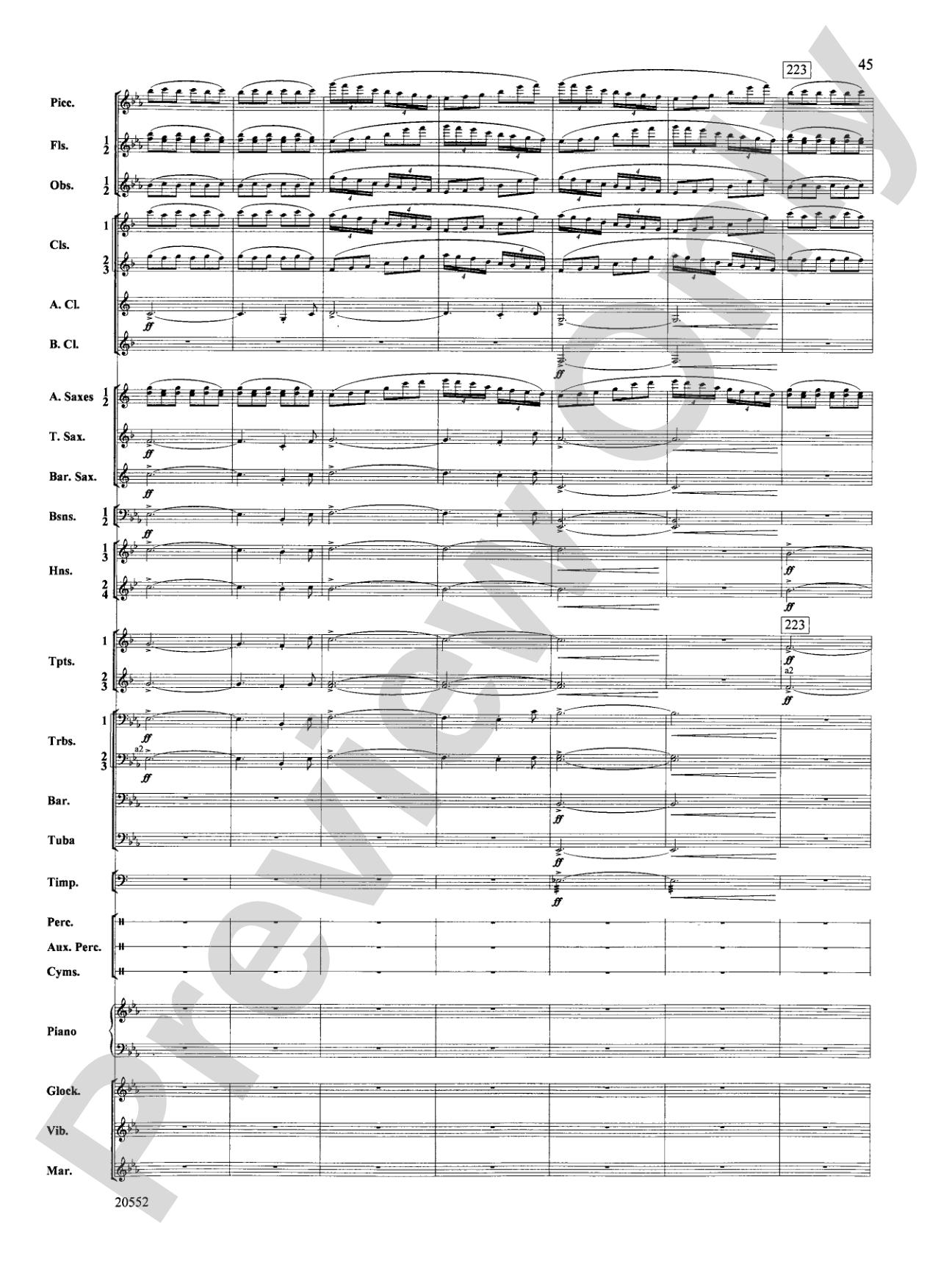 Chiaroscuro: Concert Band Conductor Score & Parts