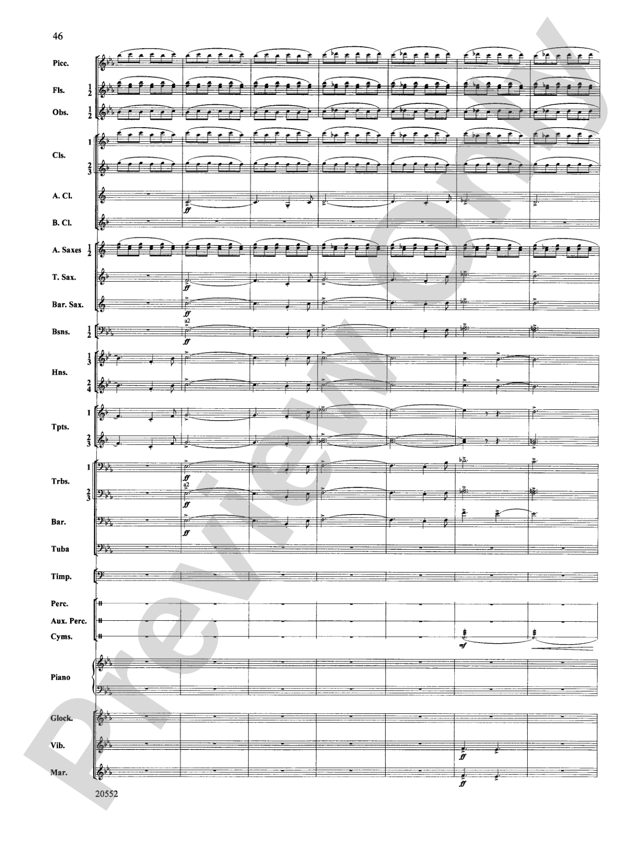 Chiaroscuro: Concert Band Conductor Score & Parts
