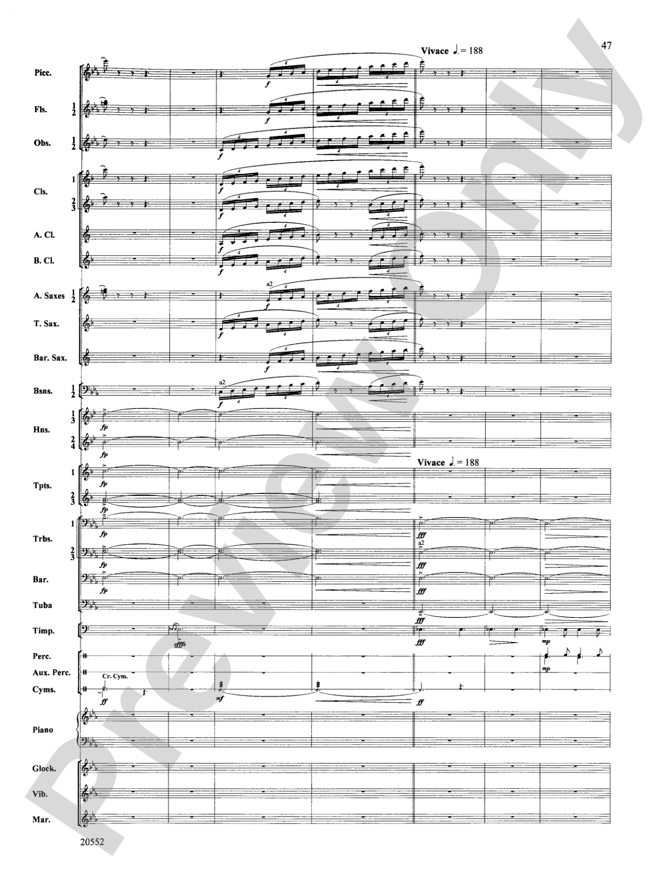Chiaroscuro: Concert Band Conductor Score & Parts