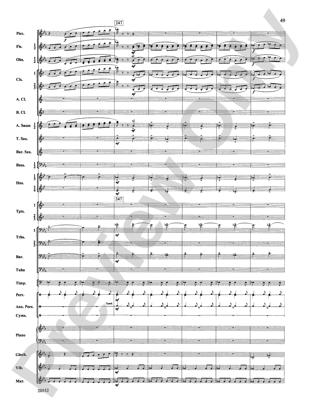 Chiaroscuro: Concert Band Conductor Score & Parts