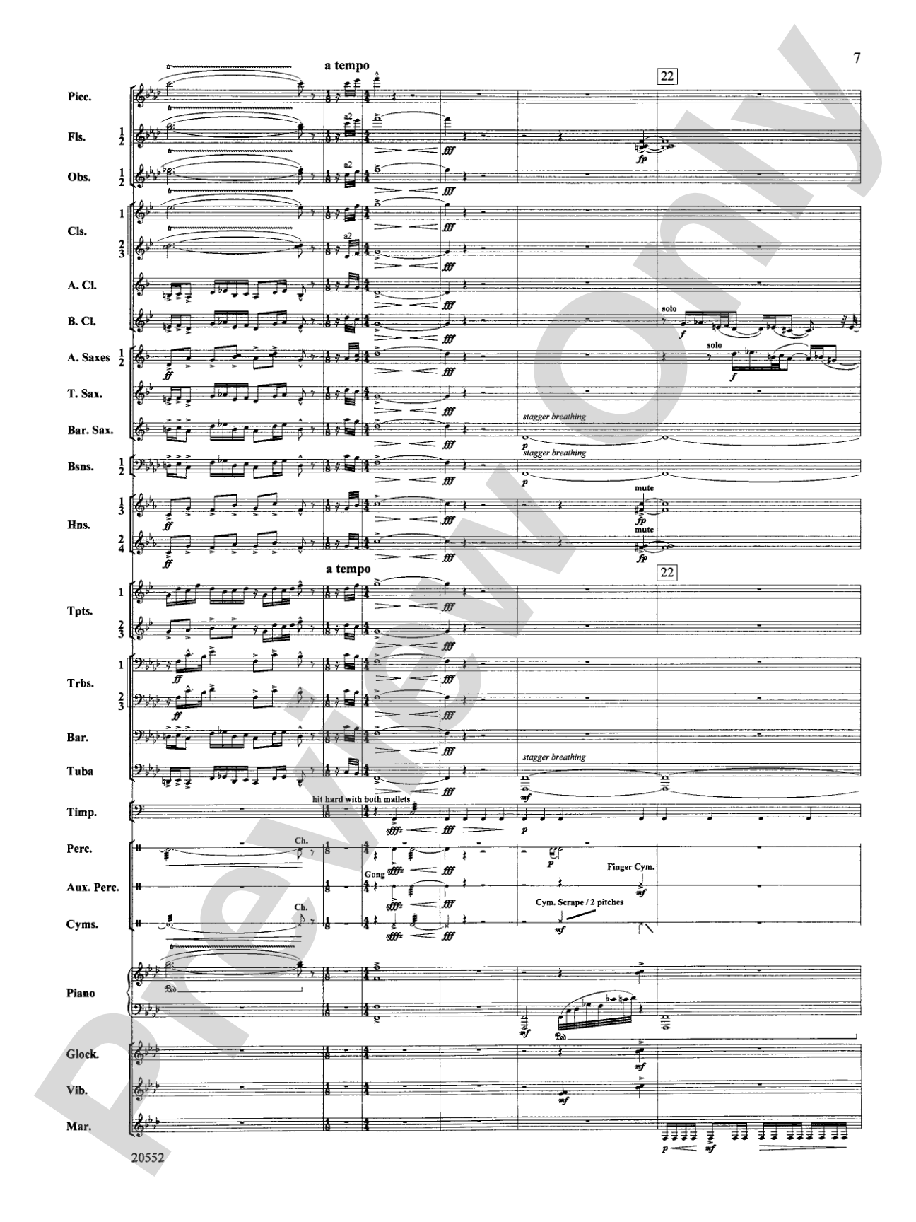 Chiaroscuro: Concert Band Conductor Score & Parts