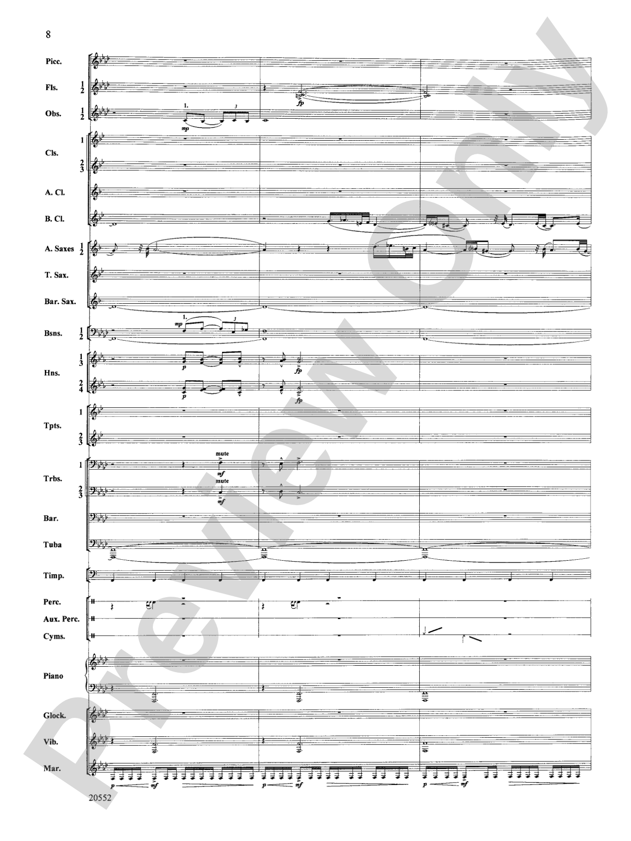 Chiaroscuro: Concert Band Conductor Score & Parts