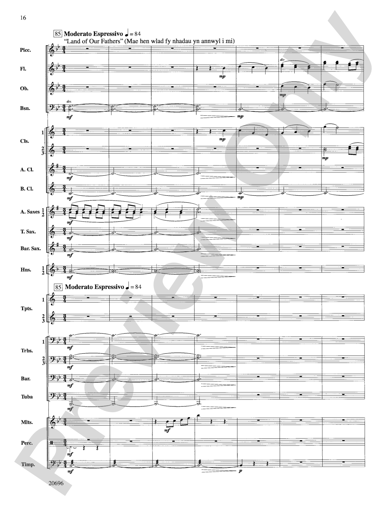 Welsh Ayres & Dances: Concert Band Conductor Score & Parts