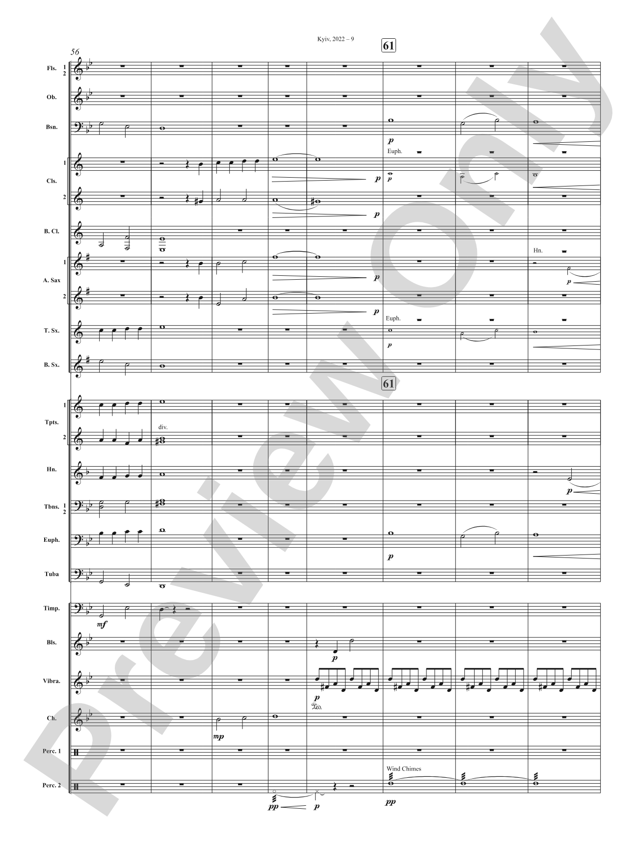 Kyiv, 2022: Concert Band Conductor Score & Parts