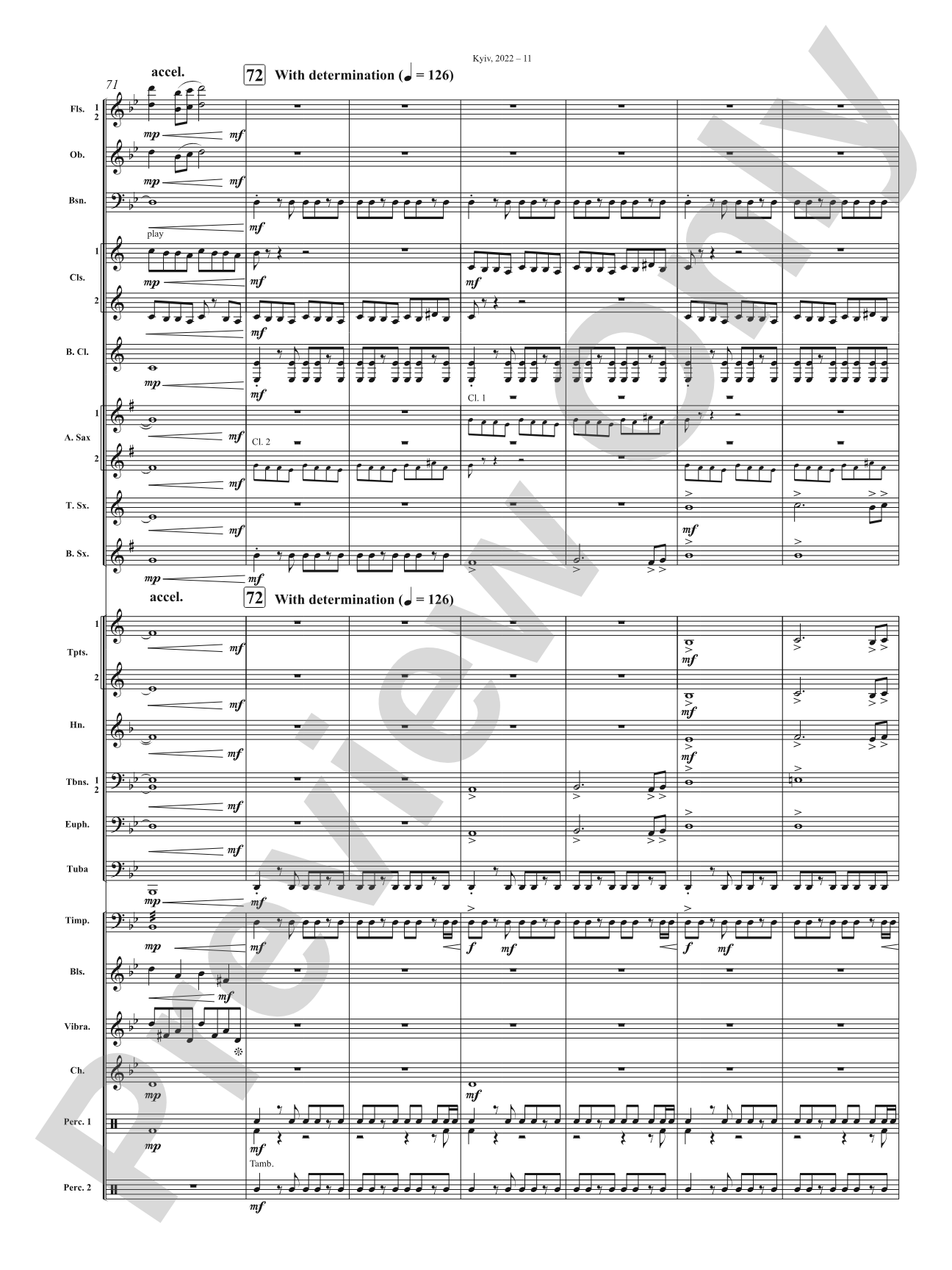 Kyiv, 2022: Concert Band Conductor Score & Parts