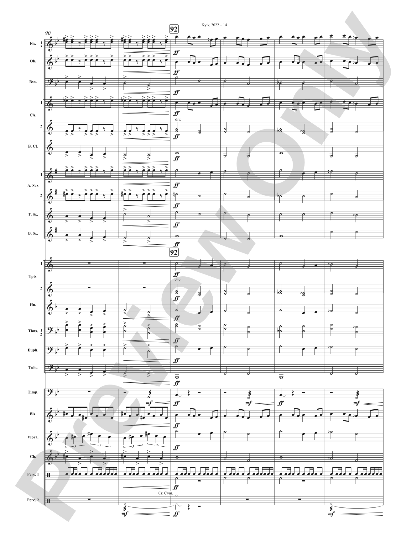 Kyiv, 2022: Concert Band Conductor Score & Parts