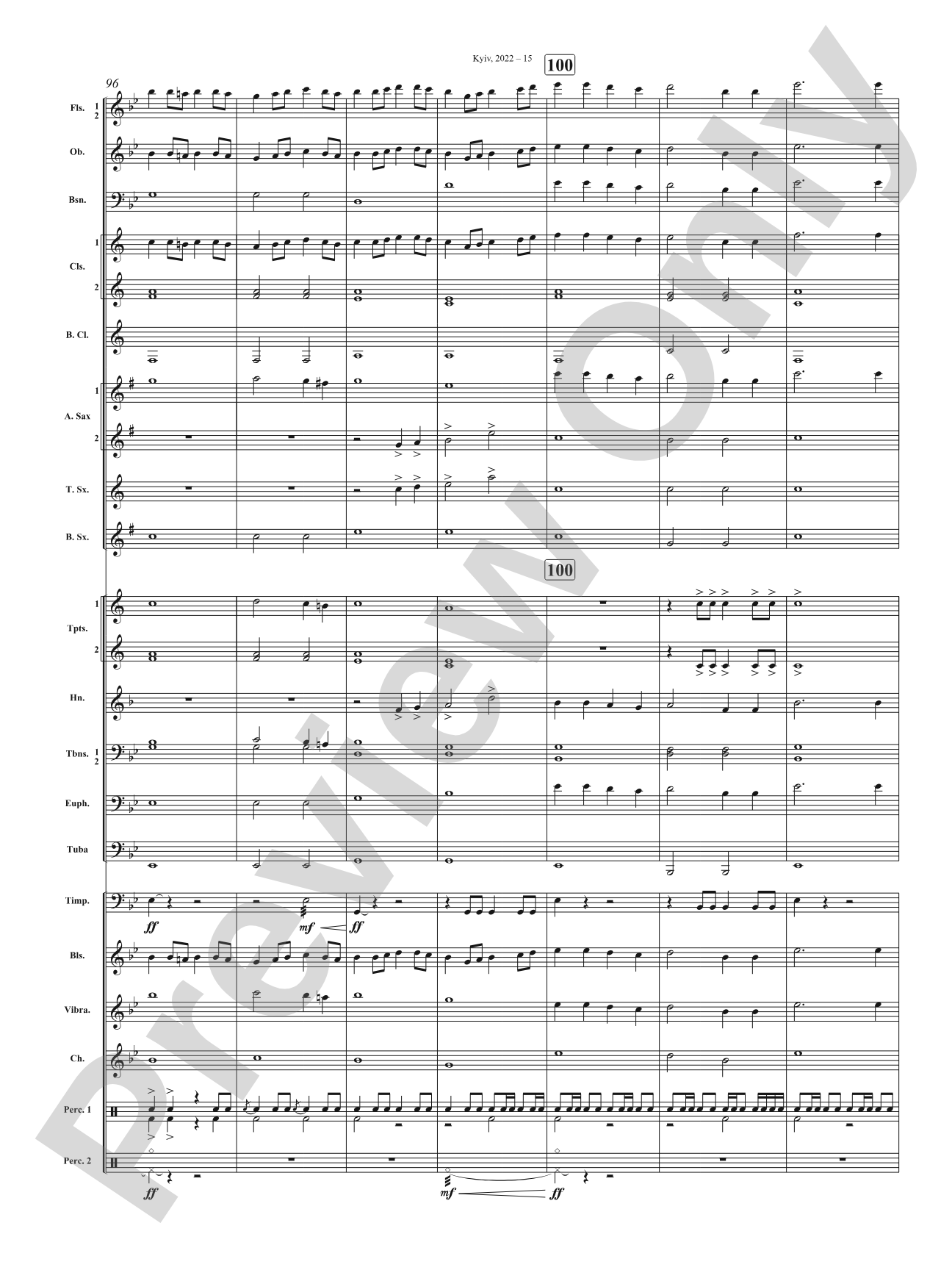 Kyiv, 2022: Concert Band Conductor Score & Parts